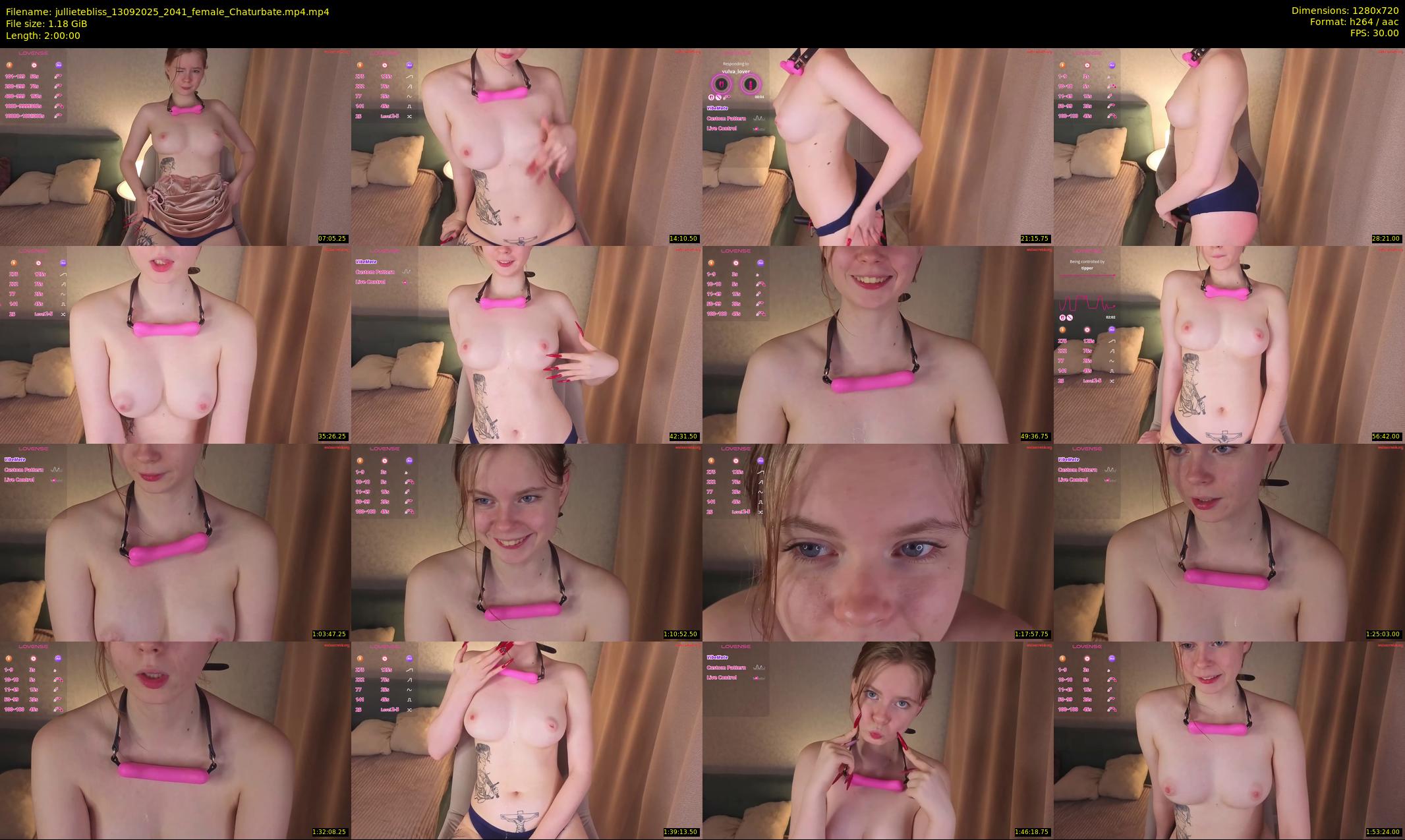 jullietebliss — 120 minute Chaturbate female cam show recording, 720p, Sep 13, 2025