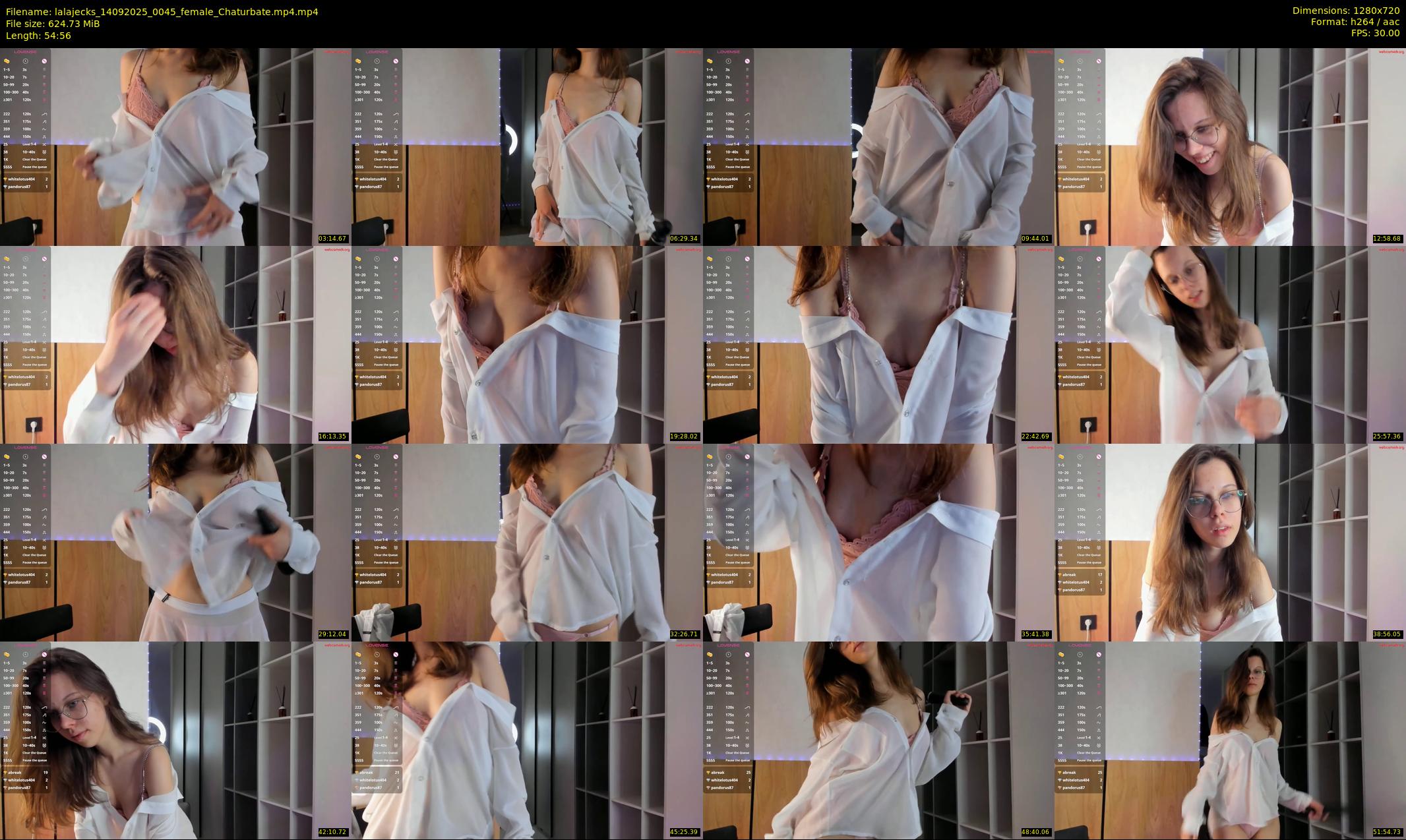 lalajecks — 55 minute Chaturbate female cam show recording, 720p, Sep 14, 2025