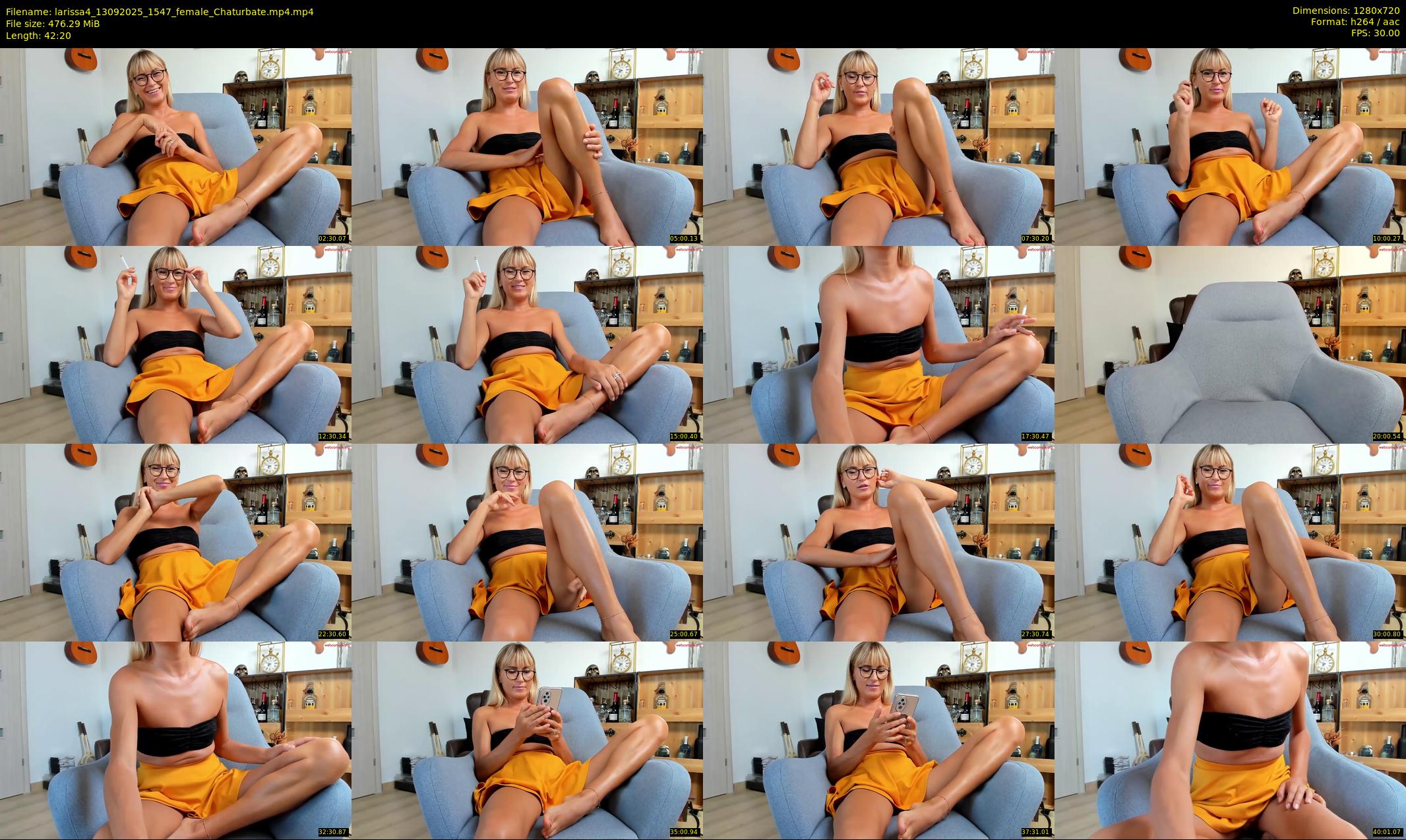 larissa4 — 43 minute Chaturbate female cam show recording, 720p, Sep 13, 2025