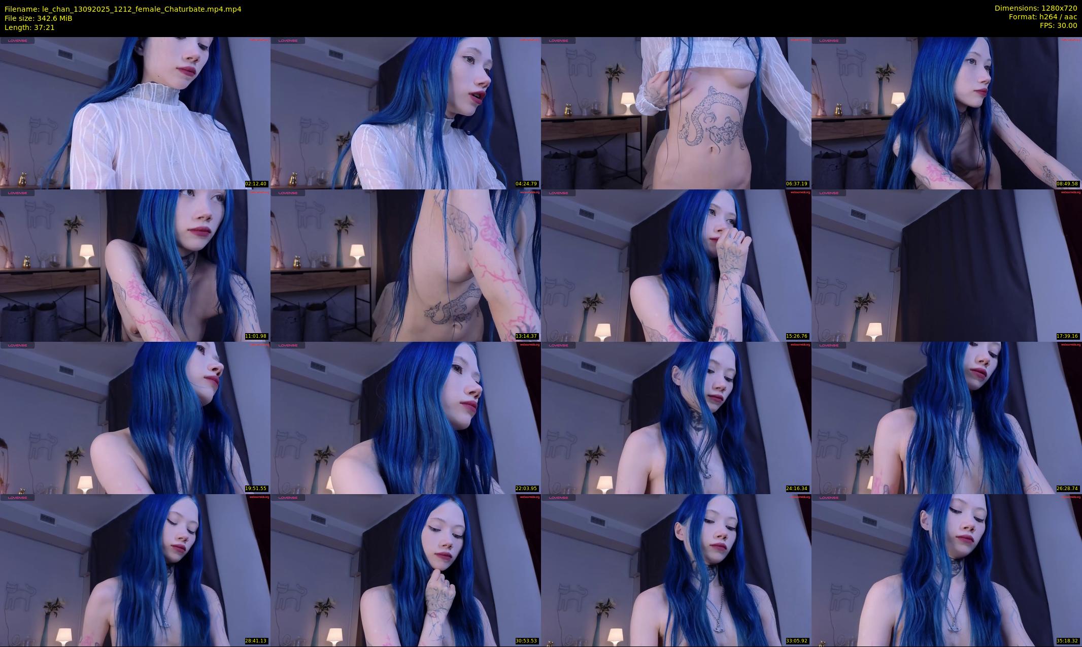 le_chan — 38 minute Chaturbate female cam show recording, 720p, Sep 13, 2025