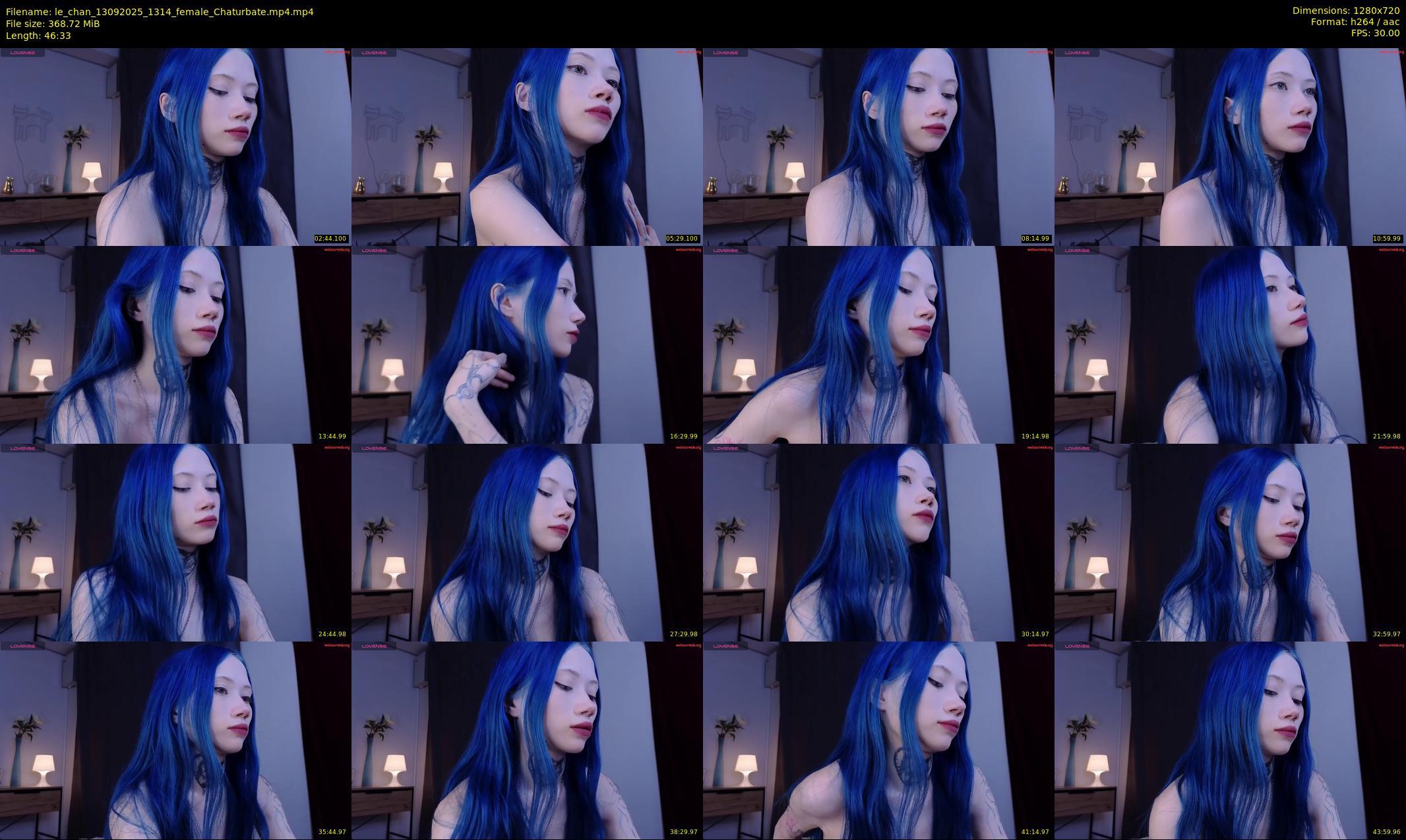 le_chan — 47 minute Chaturbate female cam show recording, 720p, Sep 13, 2025