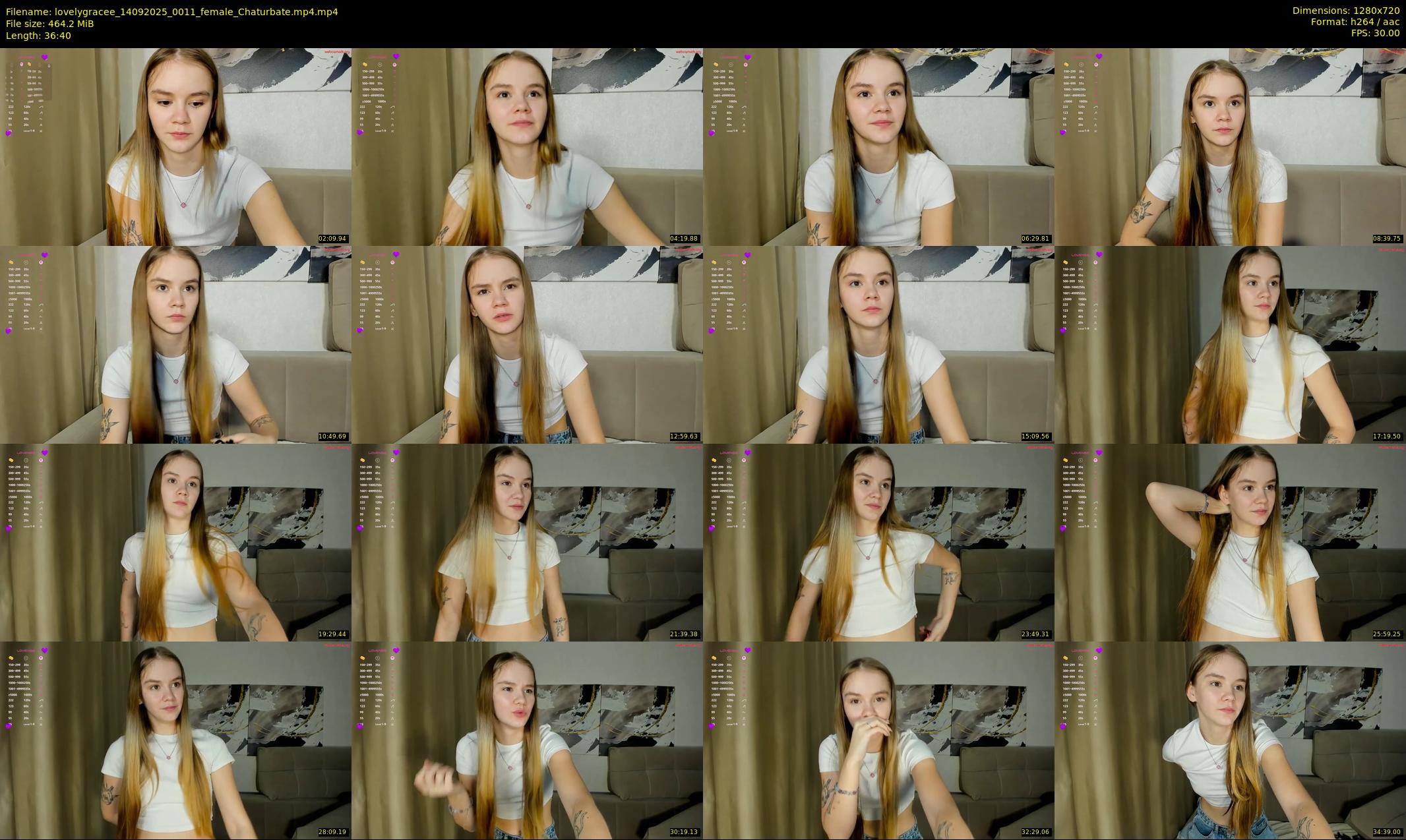 lovelygracee — 37 minute Chaturbate female cam show recording, 720p, Sep 14, 2025