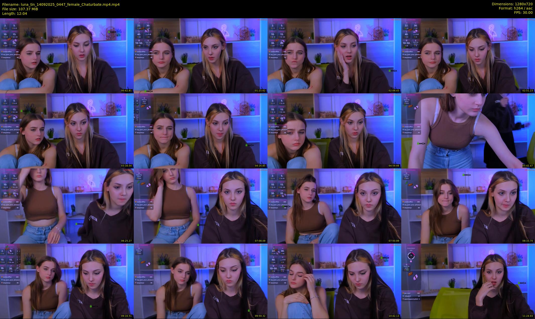 luna_tin — 13 minute Chaturbate couple cam show recording, 720p, Sep 14, 2025