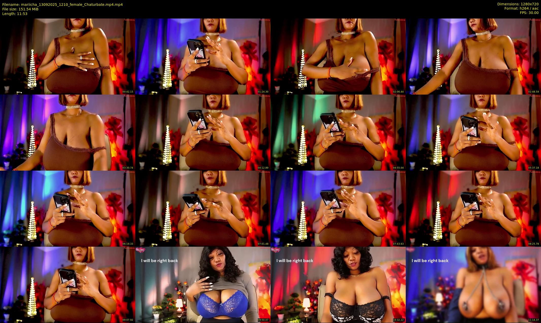 mariicha — 12 minute Chaturbate female cam show recording, 720p, Sep 13, 2025