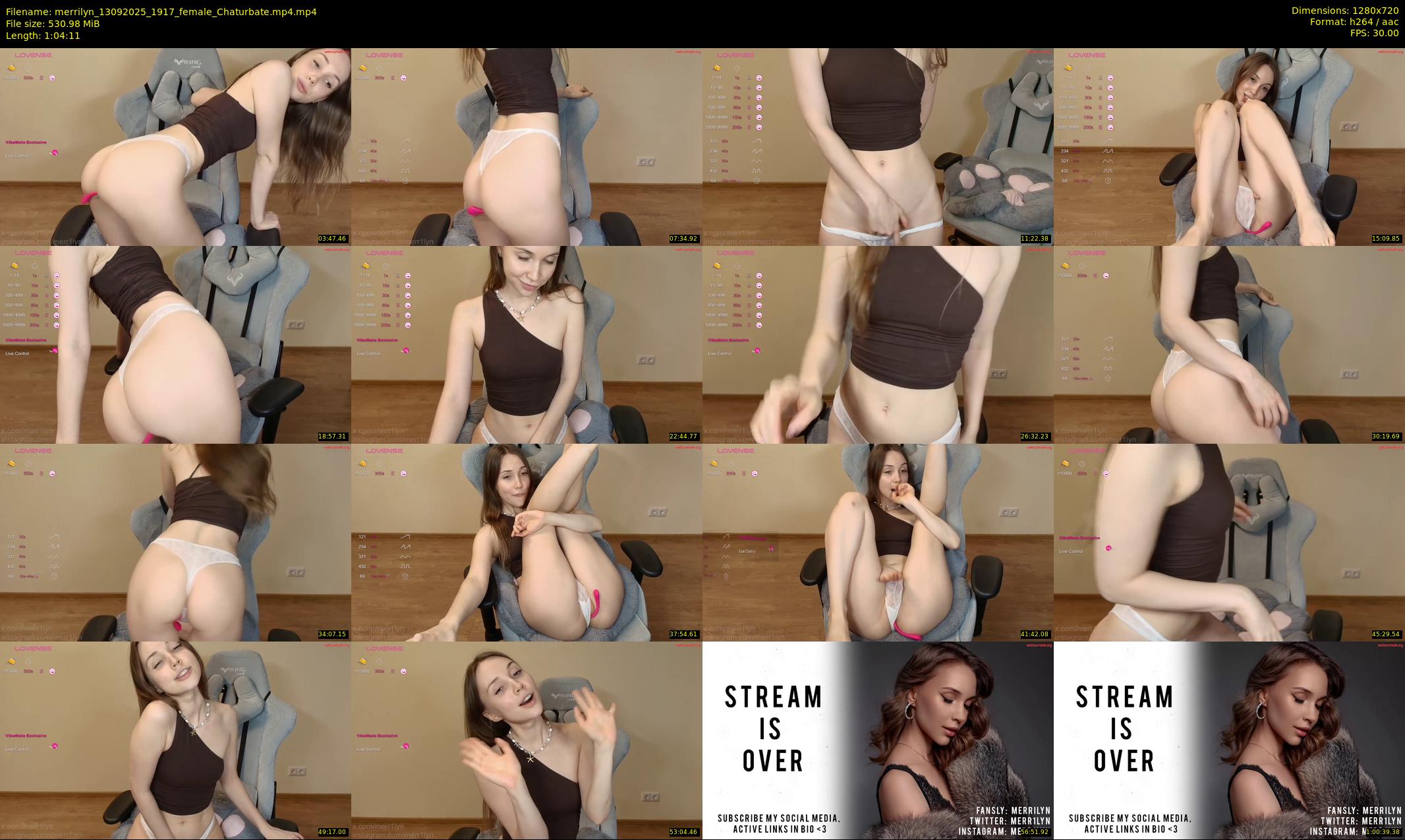 merrilyn — 65 minute Chaturbate female cam show recording, 720p, Sep 13, 2025