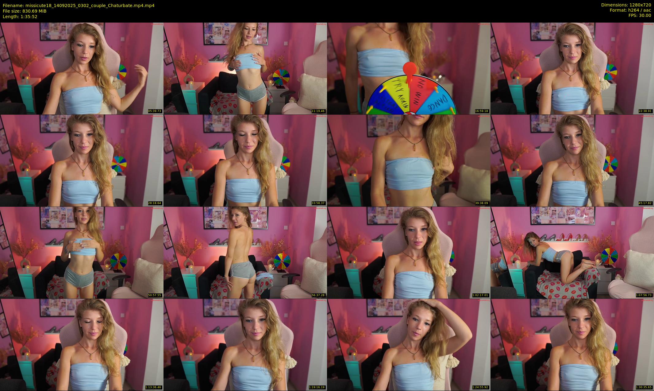 missicute18 — 96 minute Chaturbate female cam show recording, 720p, Sep 14, 2025