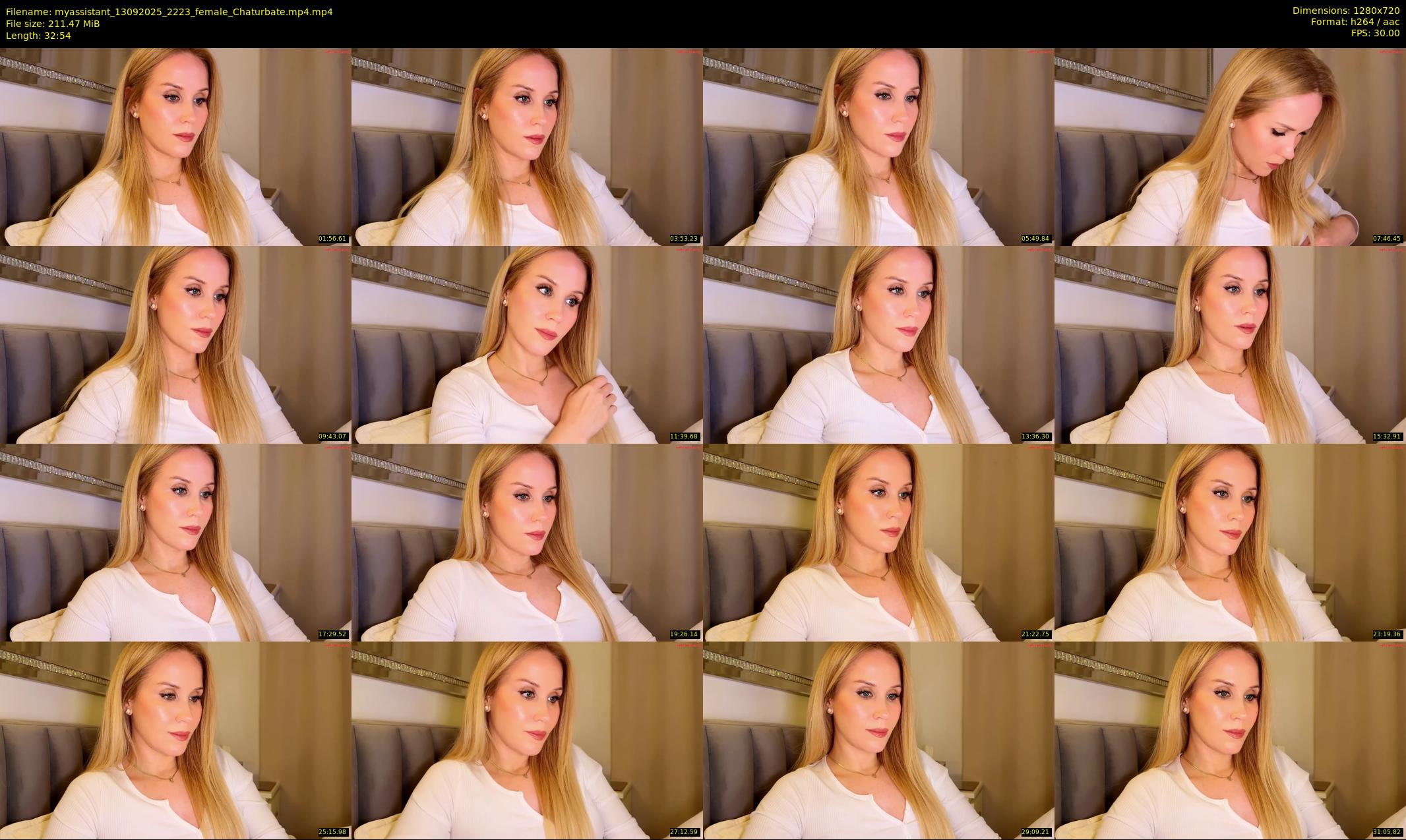 myassistant — 33 minute Chaturbate female cam show recording, 720p, Sep 13, 2025