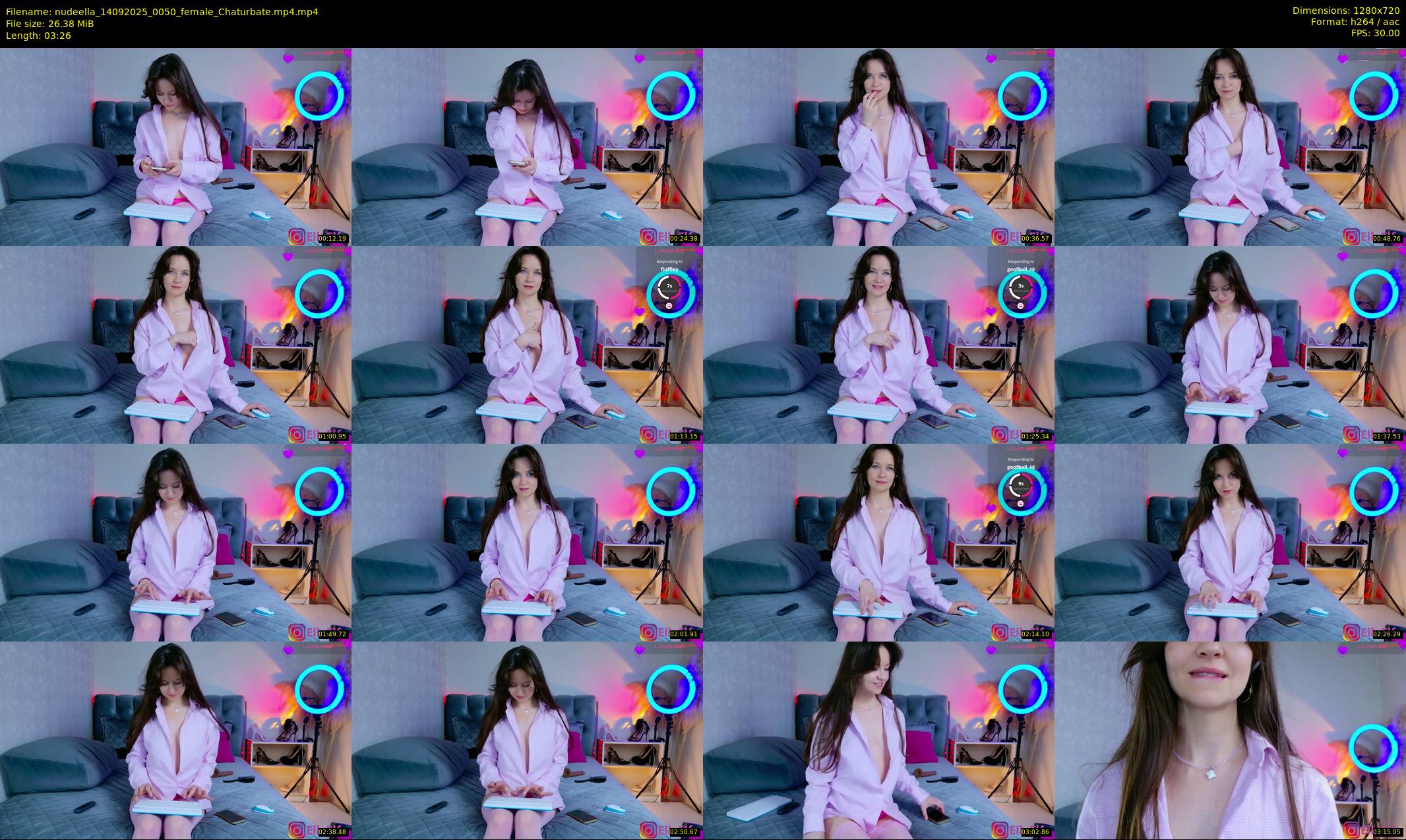 nudeella — 4 minute Chaturbate female cam show recording, 720p, Sep 14, 2025