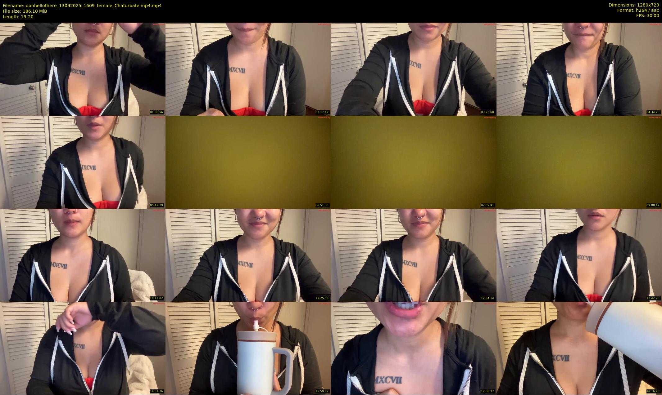 oohhellothere — 20 minute Chaturbate female cam show recording, 720p, Sep 13, 2025
