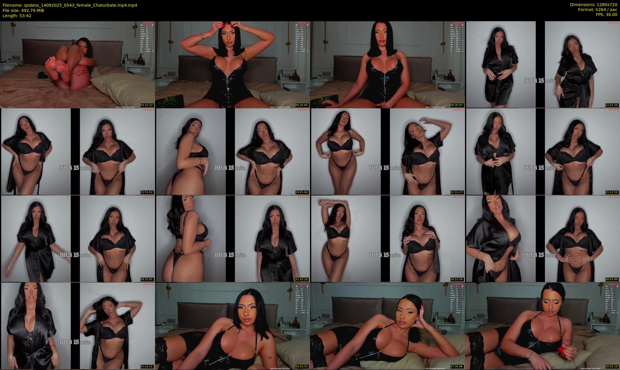 qsstess — 54 minute Chaturbate female cam show recording, 720p, Sep 14, 2025