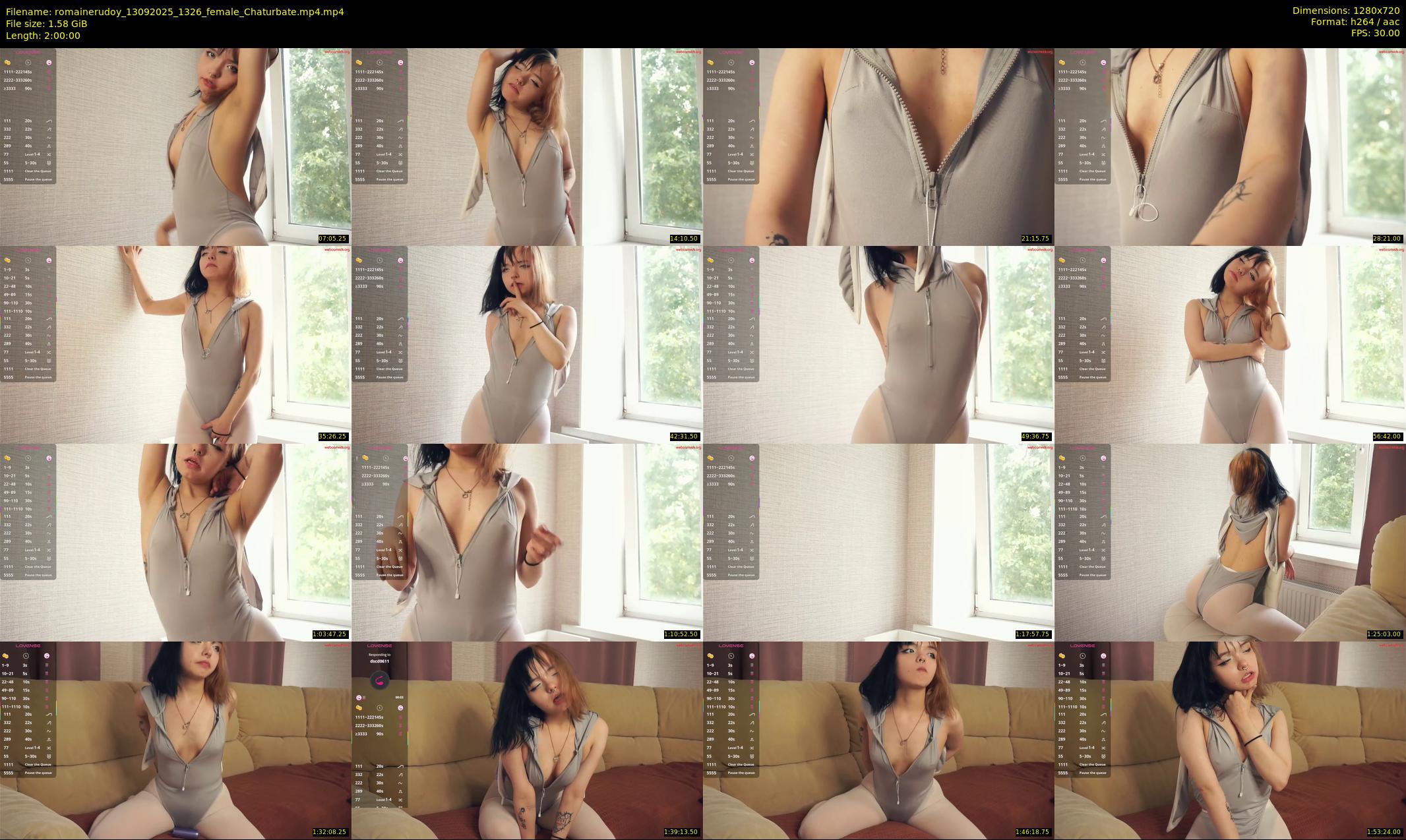 romainerudoy — 120 minute Chaturbate female cam show recording, 720p, Sep 13, 2025