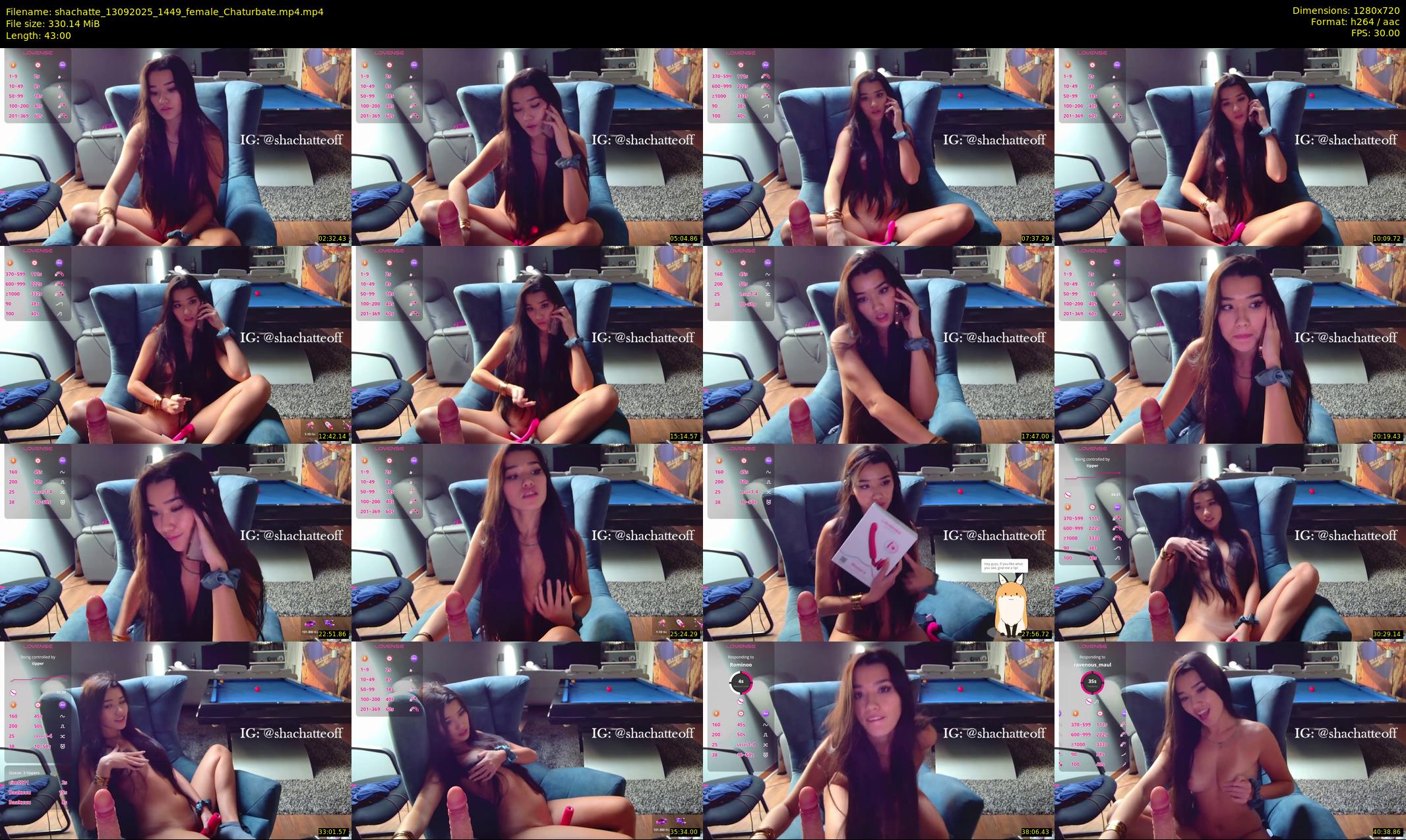shachatte — 43 minute Chaturbate couple cam show recording, 720p, Sep 13, 2025