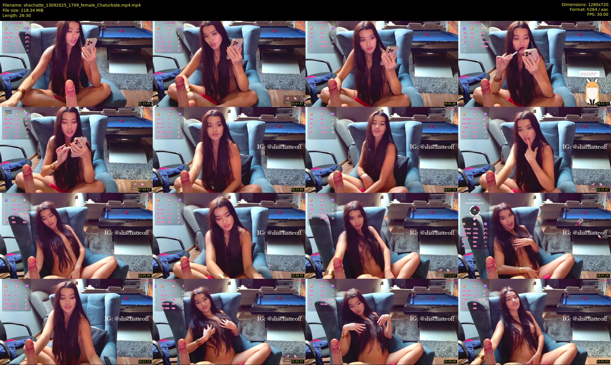 shachatte — 27 minute Chaturbate couple cam show recording, 720p, Sep 13, 2025