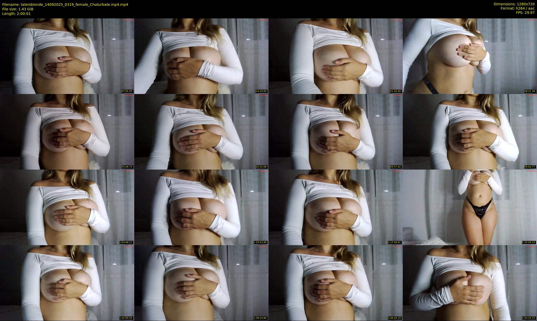 tateisblonde — 121 minute Chaturbate female cam show recording, 720p, Sep 14, 2025