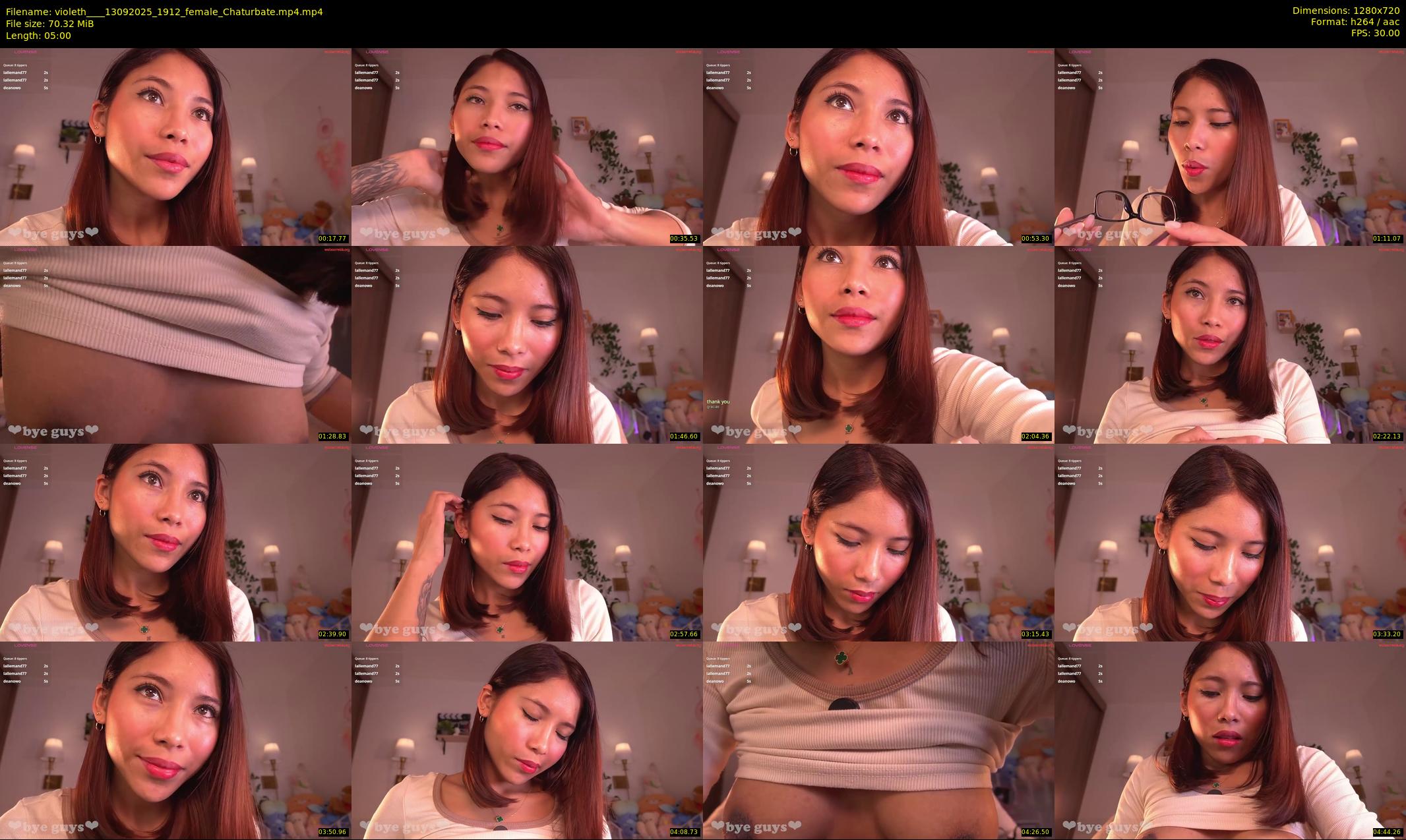 violeth___ — 5 minute Chaturbate female cam show recording, 720p, Sep 13, 2025