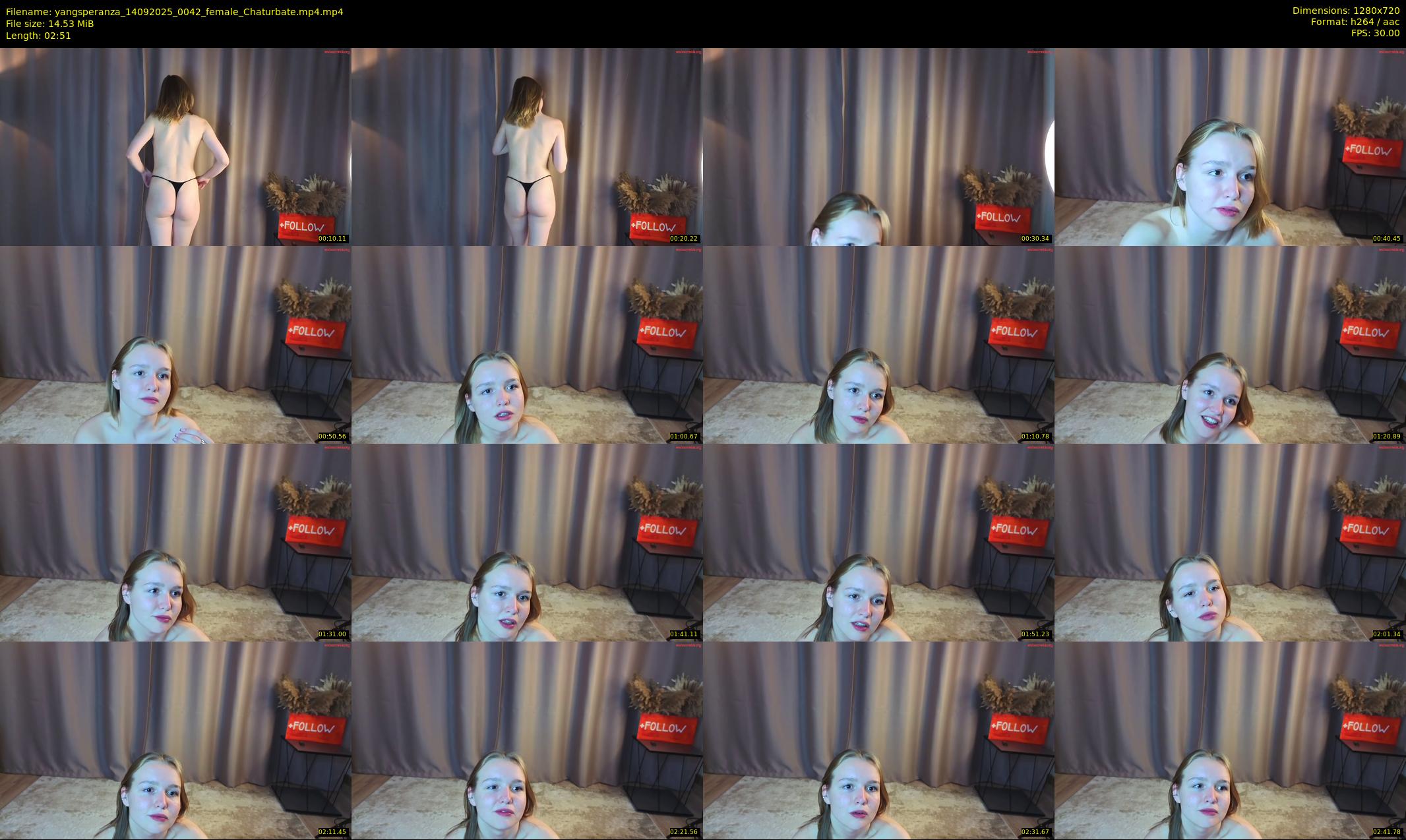 yangsperanza — 3 minute Chaturbate female cam show recording, 720p, Sep 14, 2025