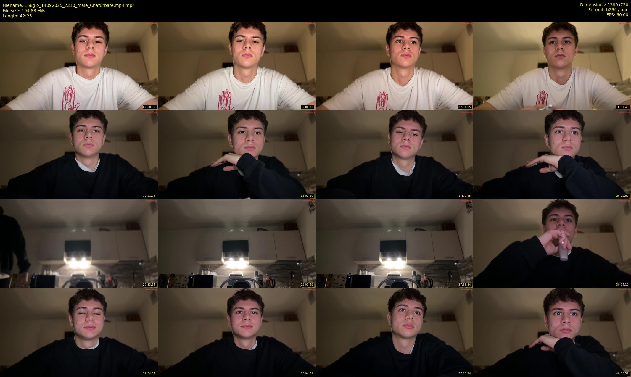 168gio — 43 minute Chaturbate male cam show recording, 720p, Sep 14, 2025