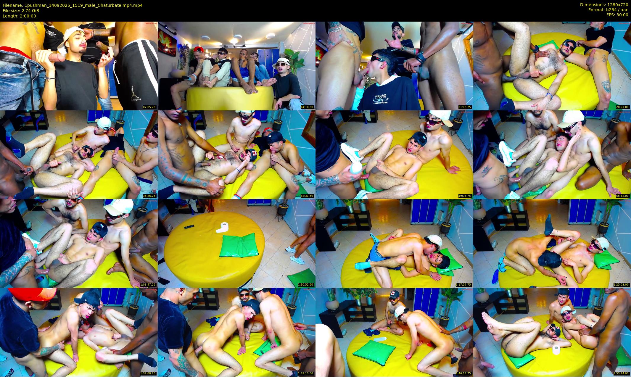 1pushman — 120 minute Chaturbate male cam show recording, 720p, Sep 14, 2025