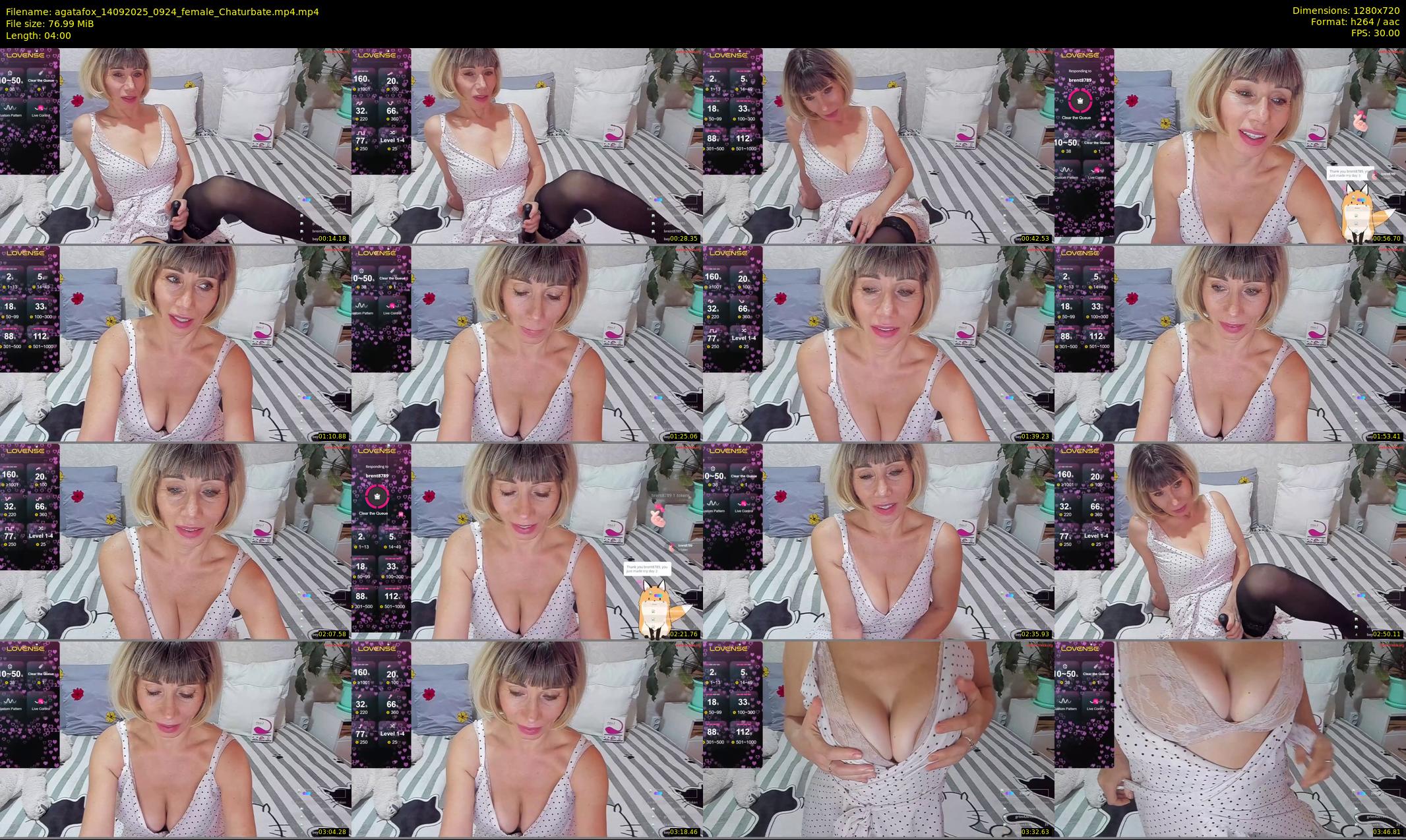 agatafox — 4 minute Chaturbate female cam show recording, 720p, Sep 14, 2025
