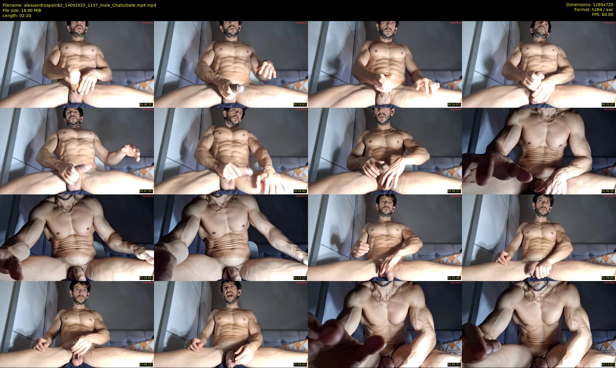 alessandrospain82 — 3 minute Chaturbate male cam show recording, 720p, Sep 14, 2025