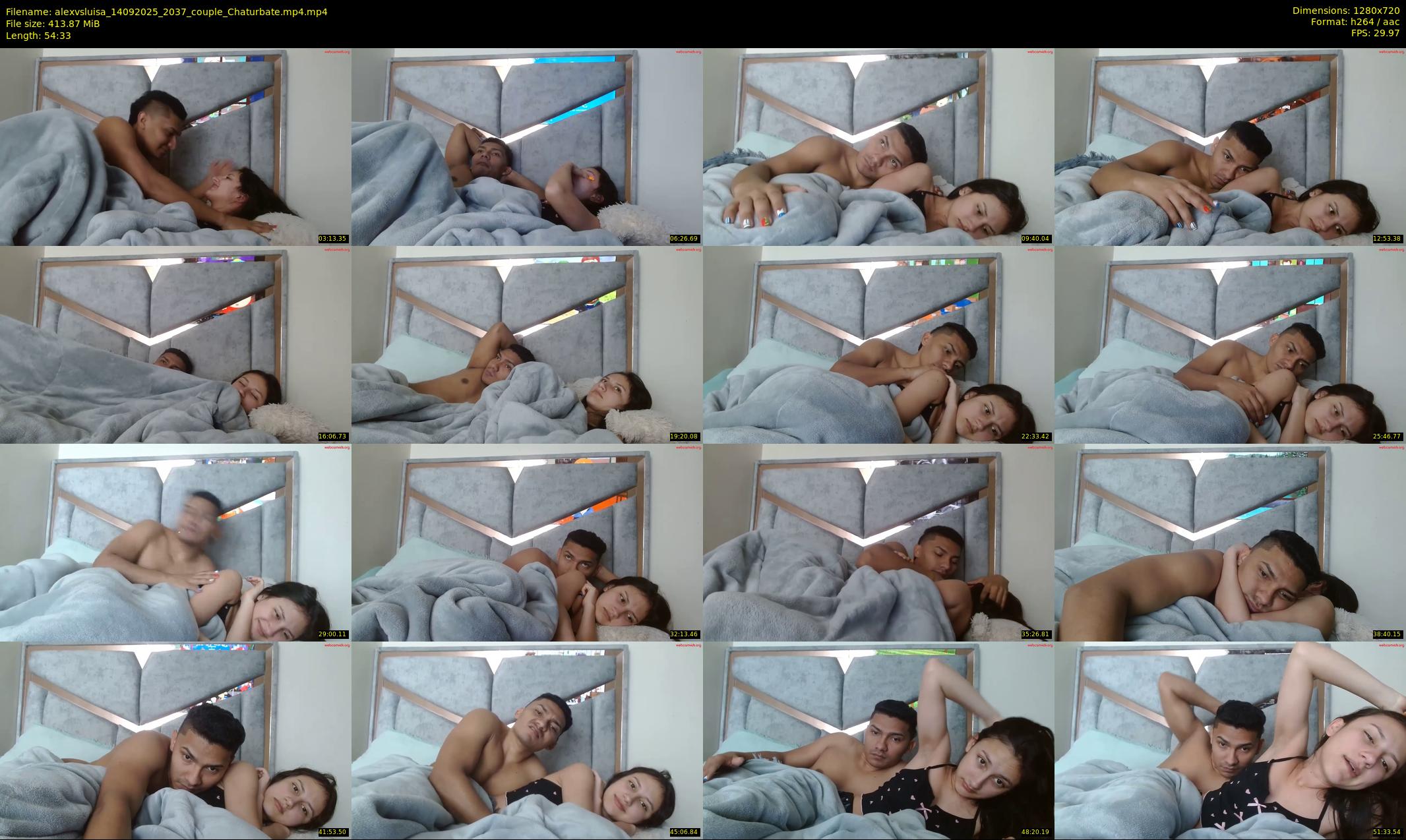 alexvsluisa — 55 minute Chaturbate couple cam show recording, 720p, Sep 14, 2025
