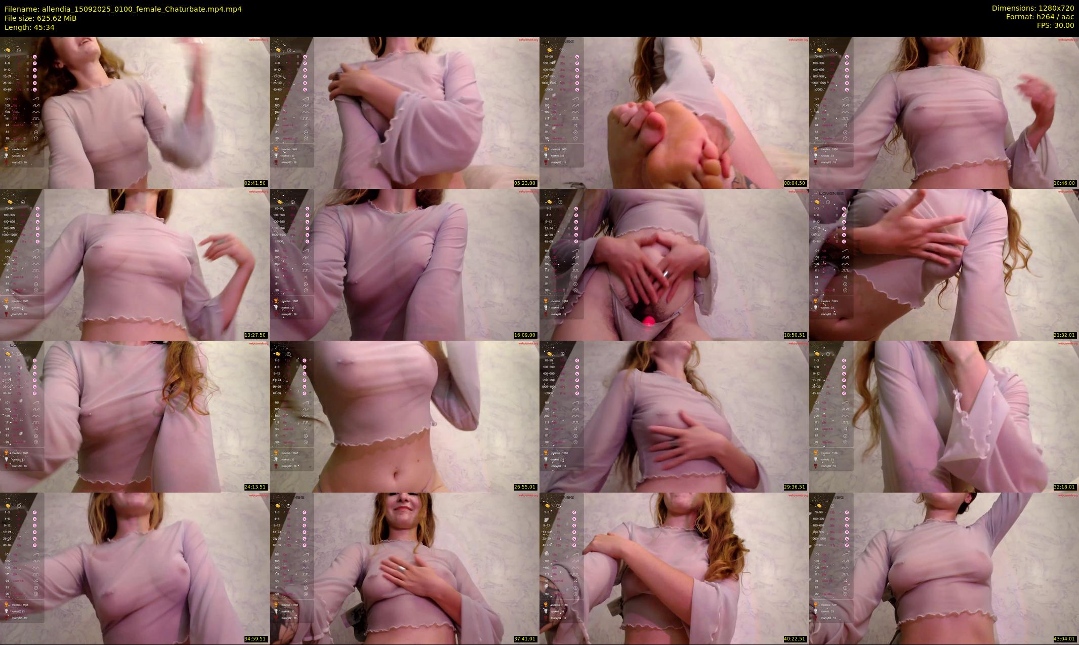 allendia — 46 minute Chaturbate female cam show recording, 720p, Sep 15, 2025