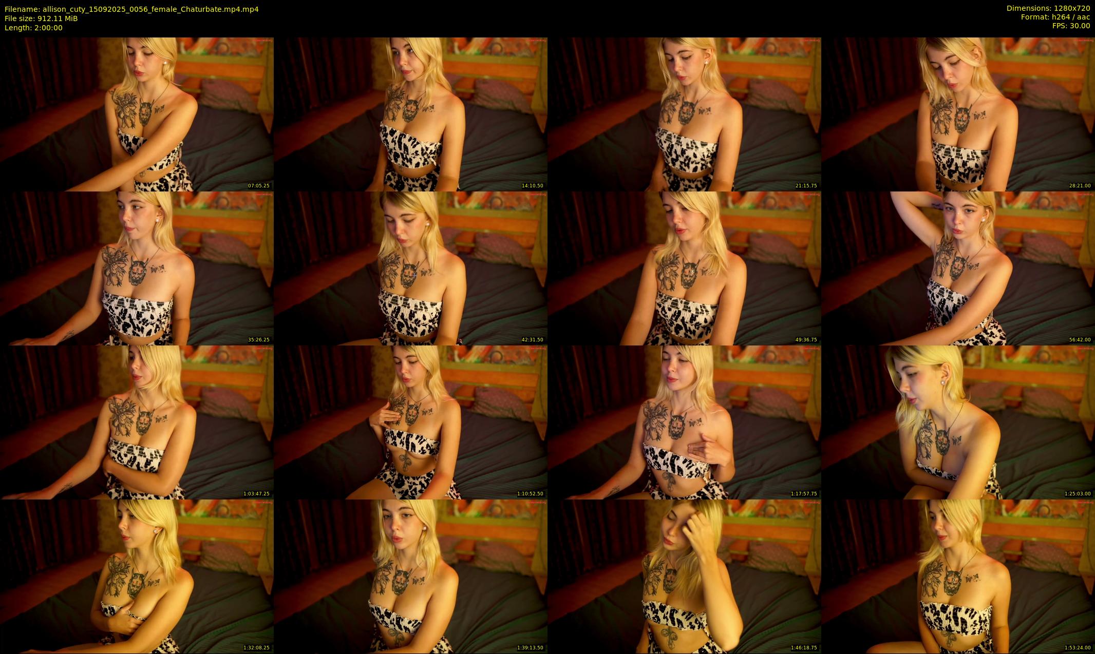 allison_cuty — 120 minute Chaturbate female cam show recording, 720p, Sep 15, 2025