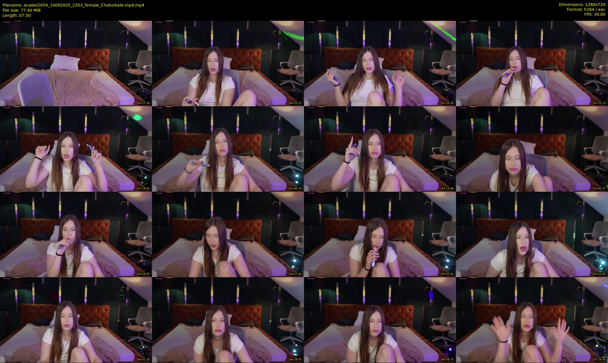 anabel2054 — 8 minute Chaturbate female cam show recording, 720p, Sep 14, 2025