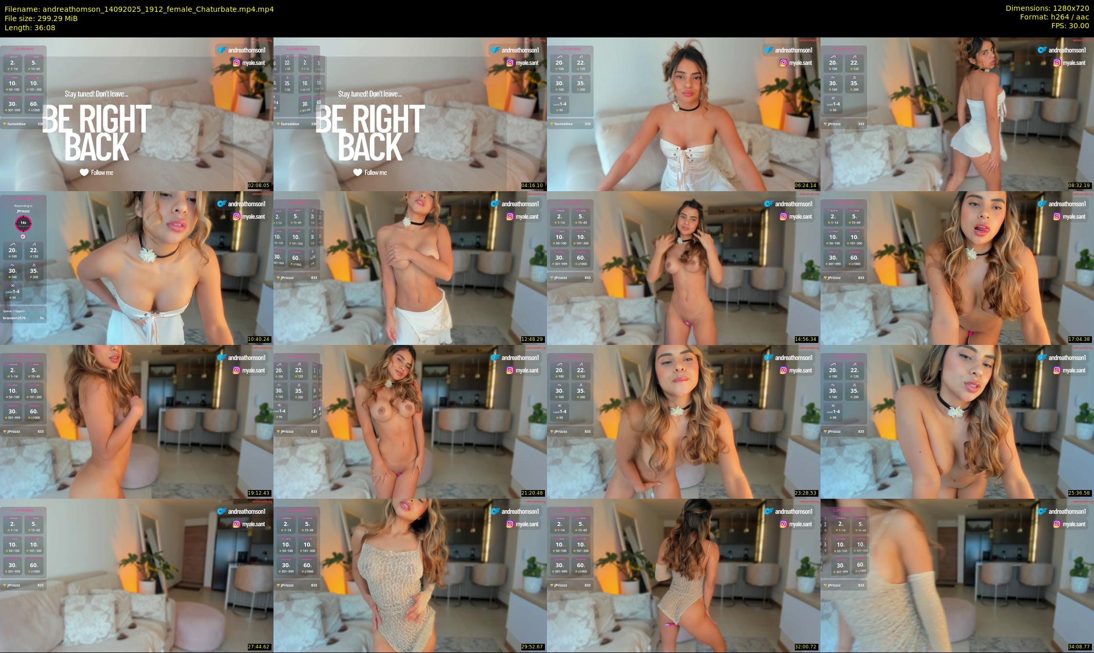 andreathomson — 37 minute Chaturbate female cam show recording, 720p, Sep 14, 2025