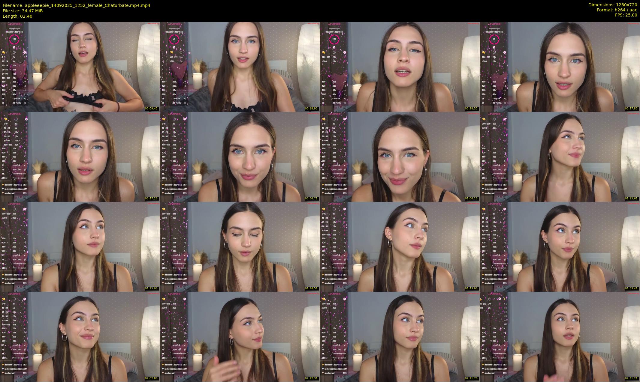 appleeepie — 3 minute Chaturbate female cam show recording, 720p, Sep 14, 2025