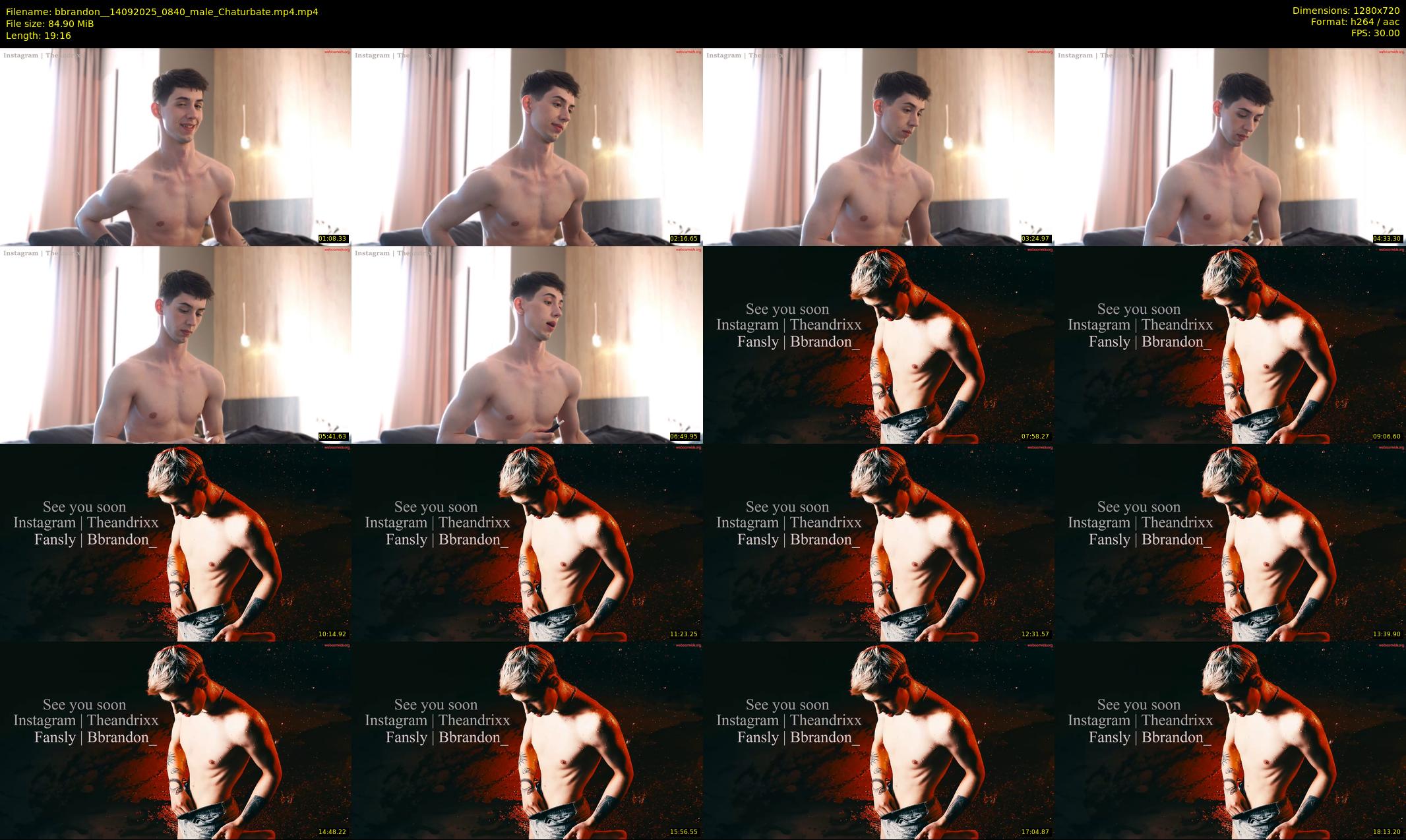 bbrandon_ — 20 minute Chaturbate male cam show recording, 720p, Sep 14, 2025
