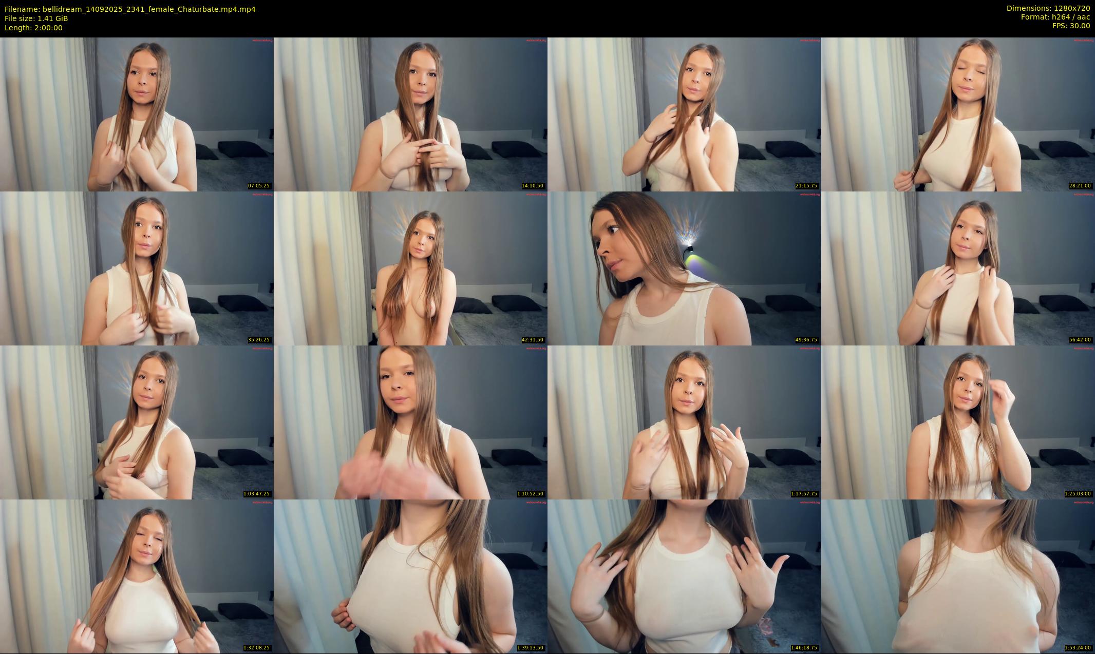bellidream — 120 minute Chaturbate female cam show recording, 720p, Sep 14, 2025