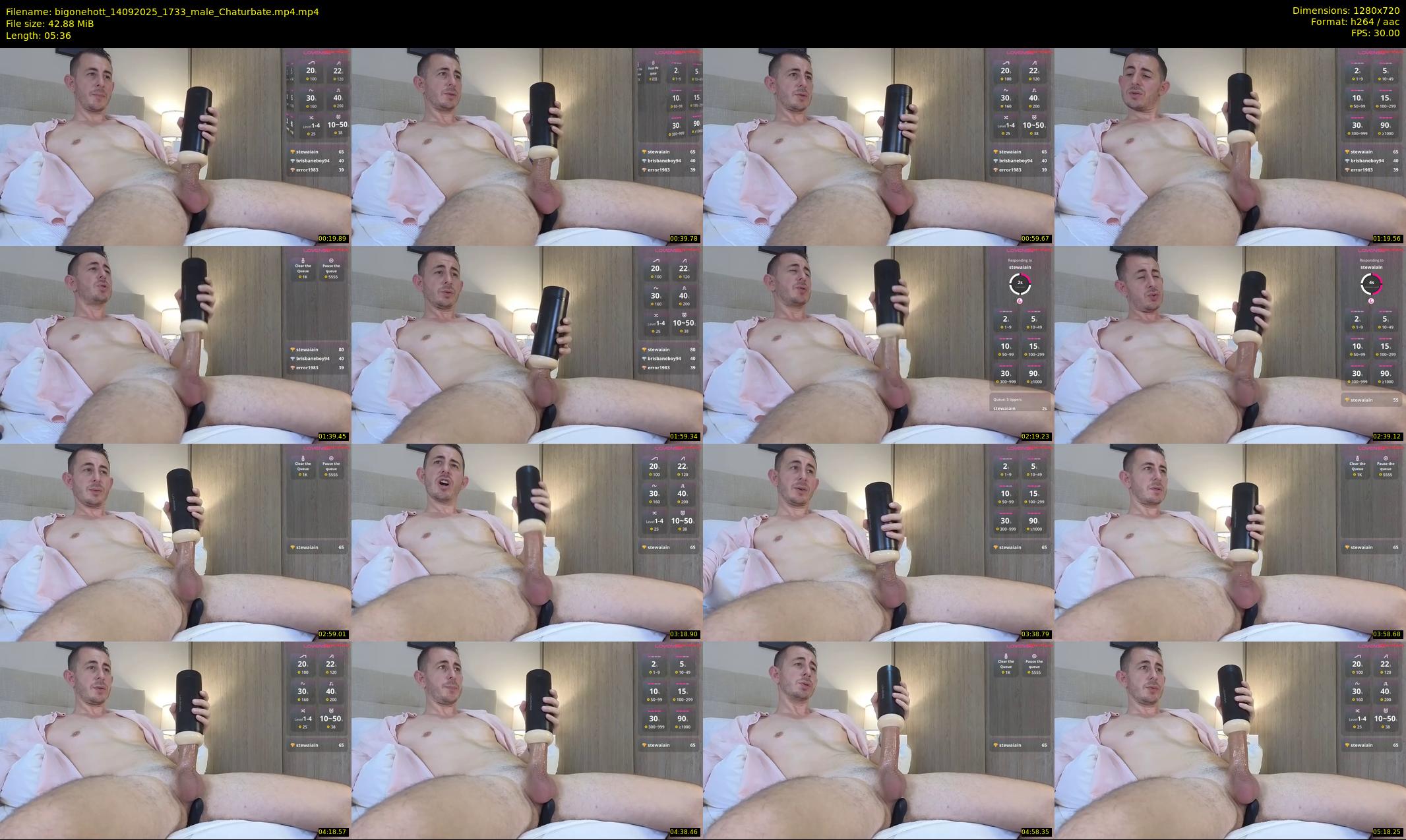 bigonehott — 6 minute Chaturbate male cam show recording, 720p, Sep 14, 2025