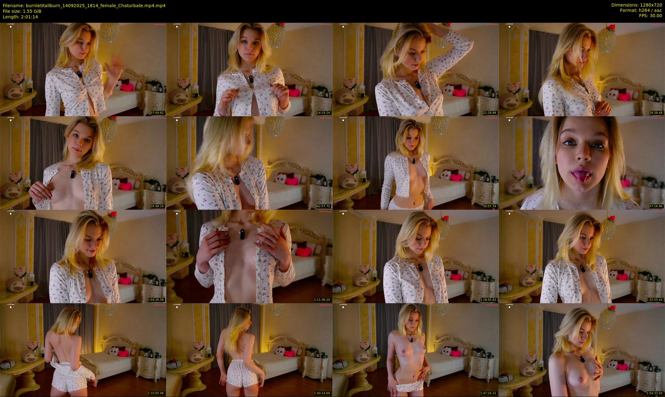 burnletitallburn — 122 minute Chaturbate female cam show recording, 720p, Sep 14, 2025