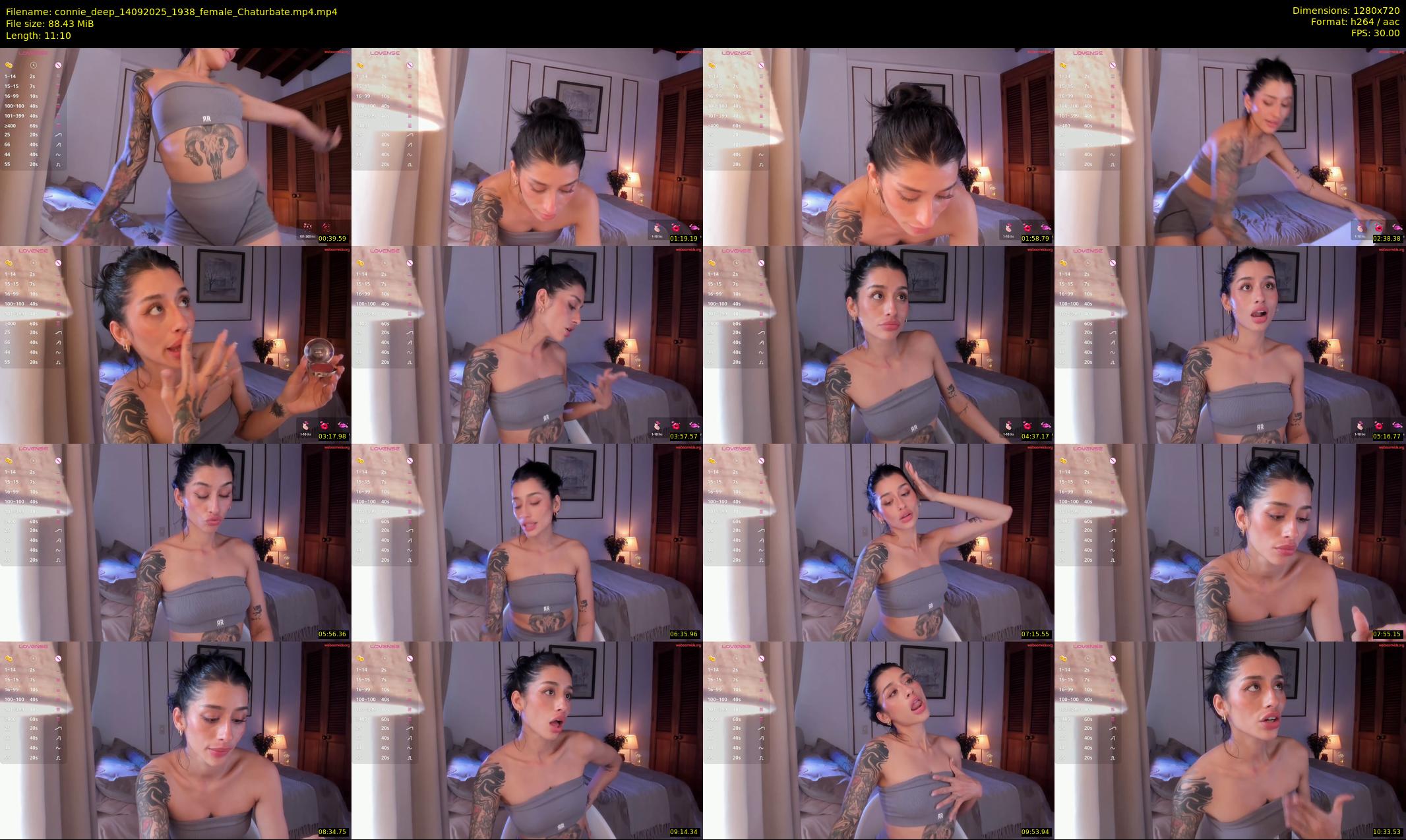 connie_deep — 12 minute Chaturbate female cam show recording, 720p, Sep 14, 2025