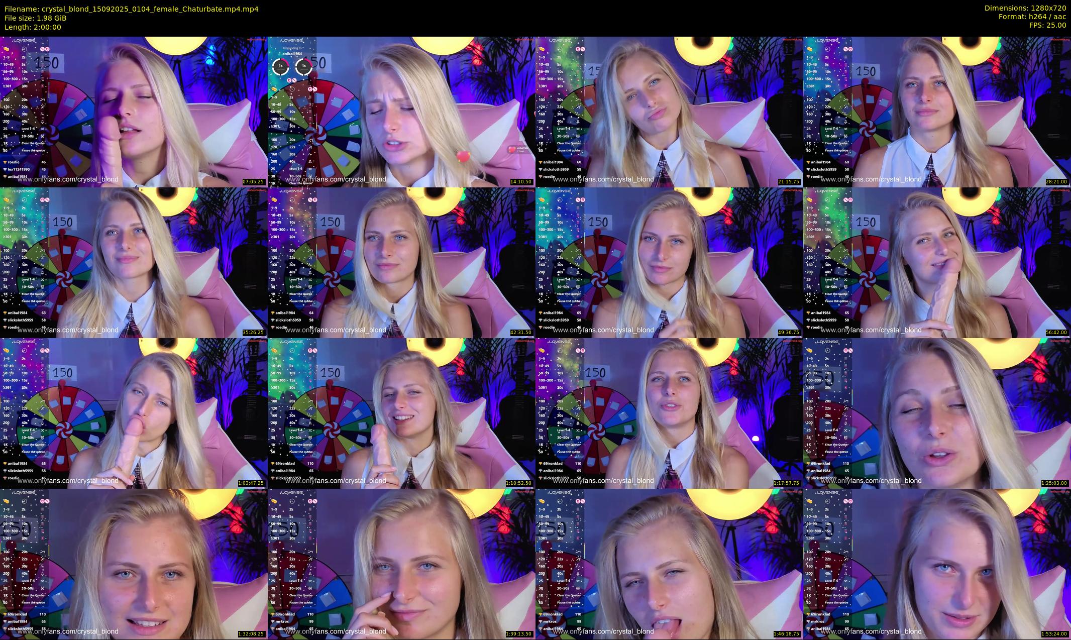 crystal_blond — 120 minute Chaturbate female cam show recording, 720p, Sep 15, 2025