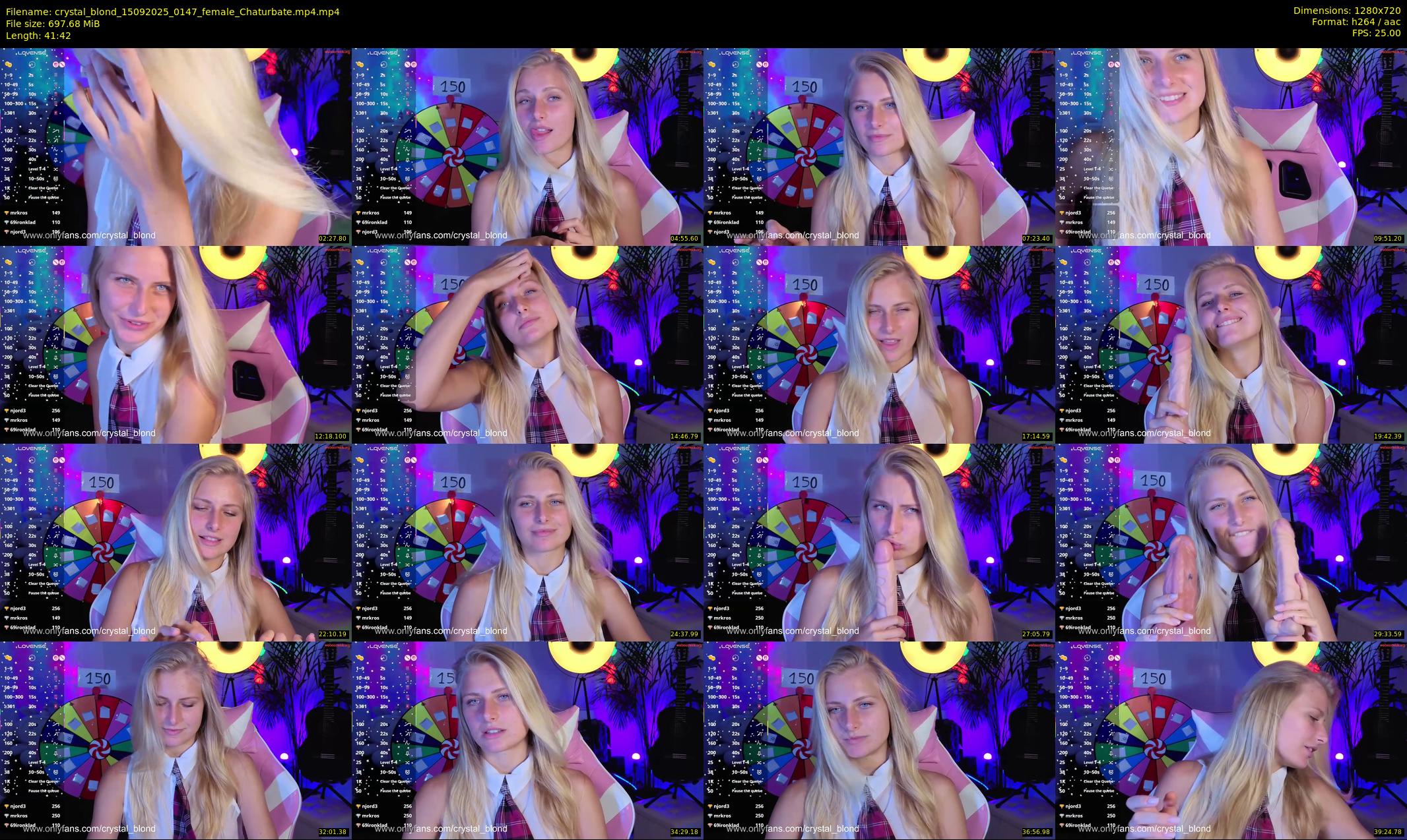 crystal_blond — 42 minute Chaturbate female cam show recording, 720p, Sep 15, 2025