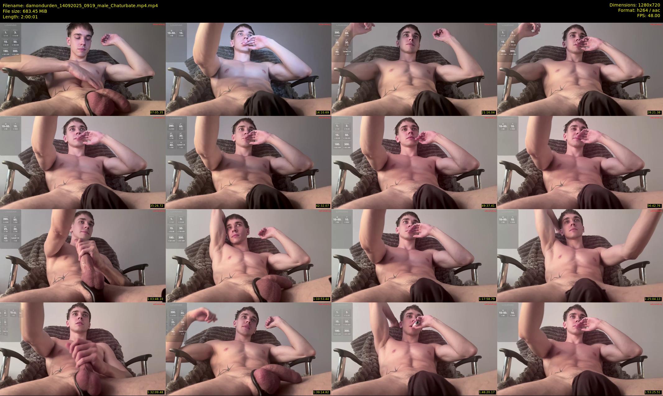 damondurden — 121 minute Chaturbate male cam show recording, 720p, Sep 14, 2025