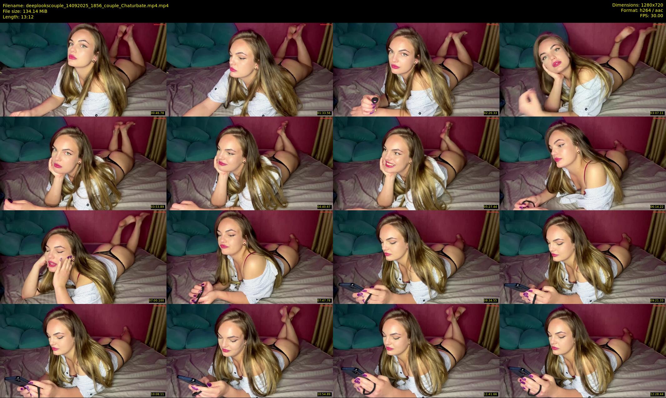 deeplookscouple — 14 minute Chaturbate couple cam show recording, 720p, Sep 14, 2025