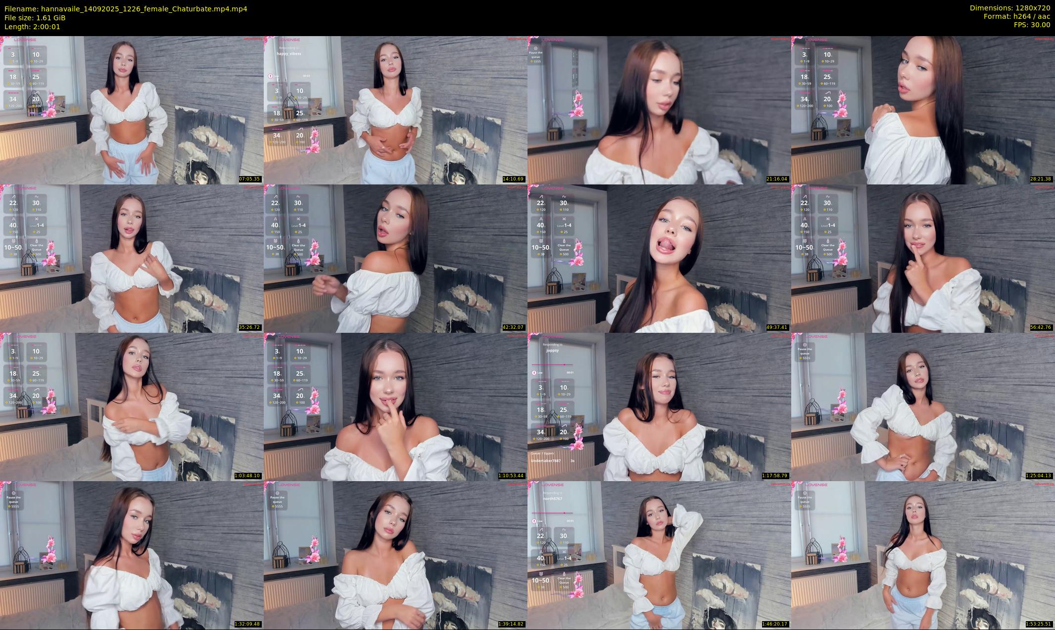 hannavaile — 121 minute Chaturbate female cam show recording, 720p, Sep 14, 2025