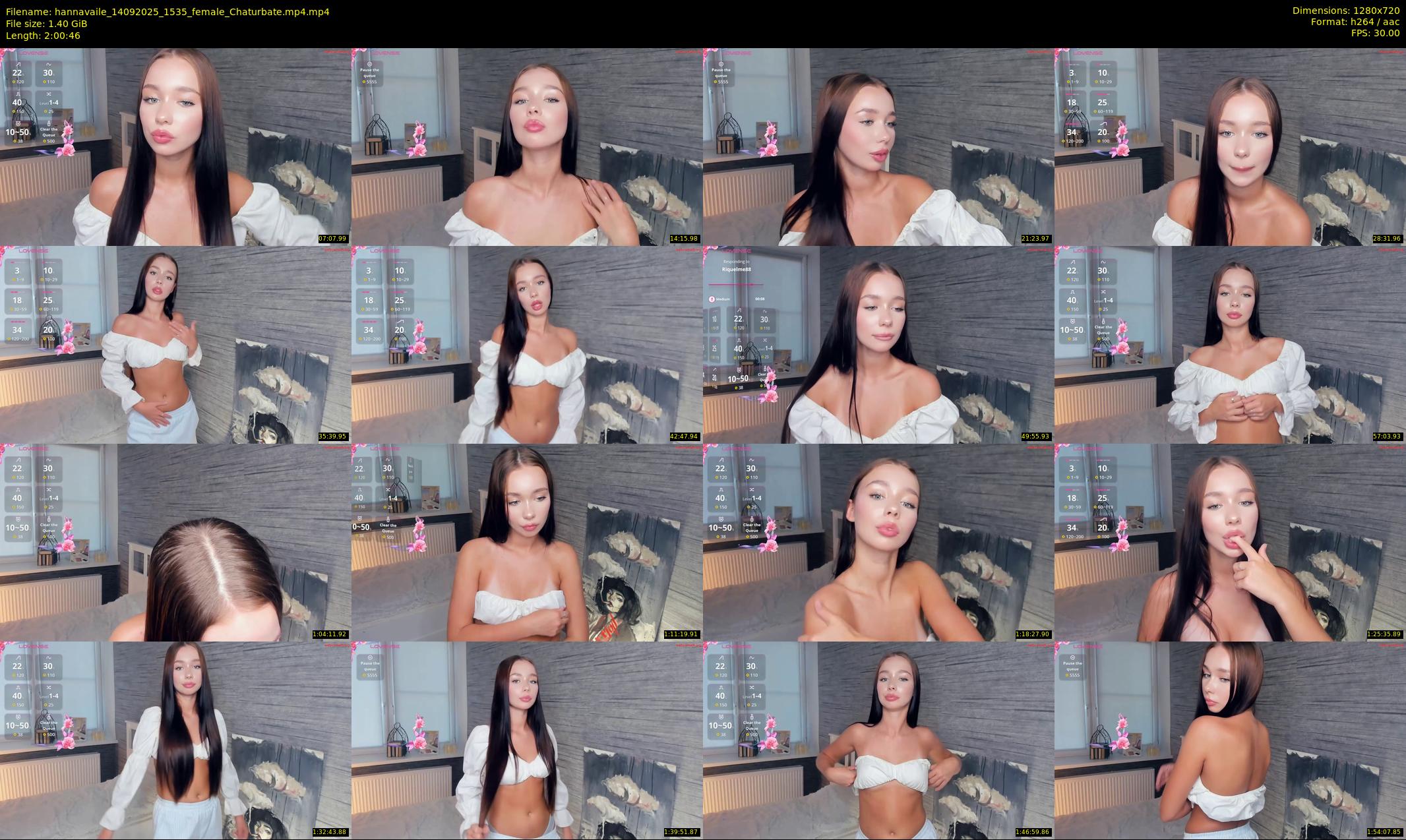 hannavaile — 121 minute Chaturbate female cam show recording, 720p, Sep 14, 2025