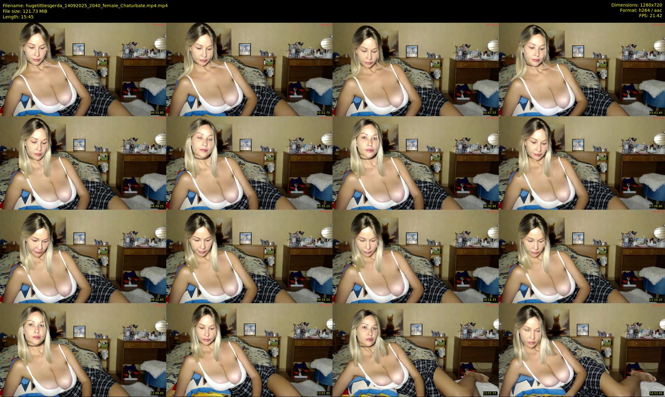 hugetittiesgerda — 16 minute Chaturbate female cam show recording, 720p, Sep 14, 2025