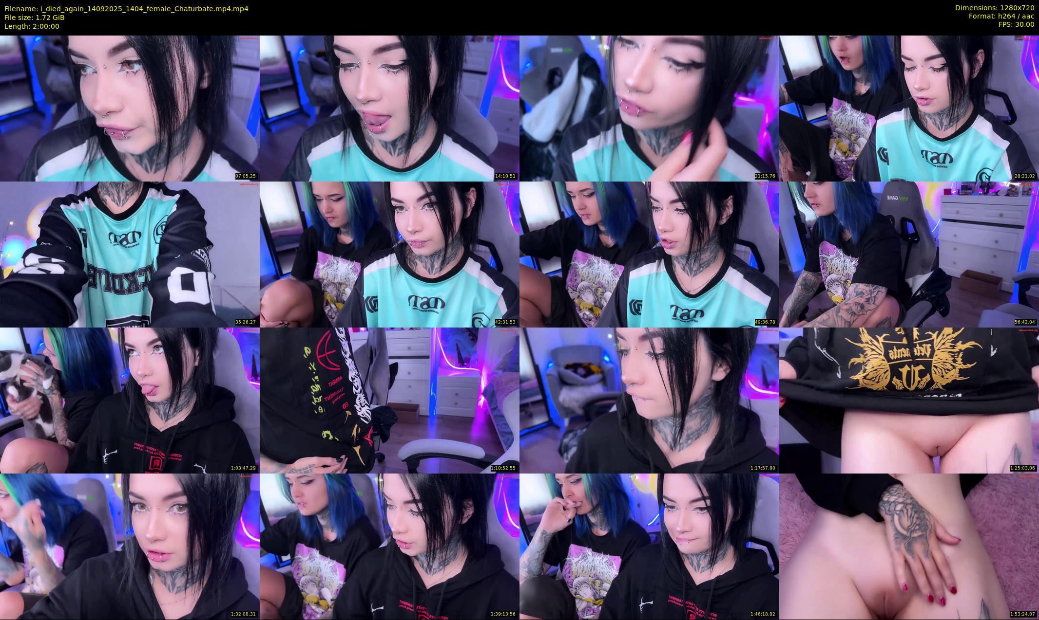 i_died_again — 120 minute Chaturbate female cam show recording, 720p, Sep 14, 2025