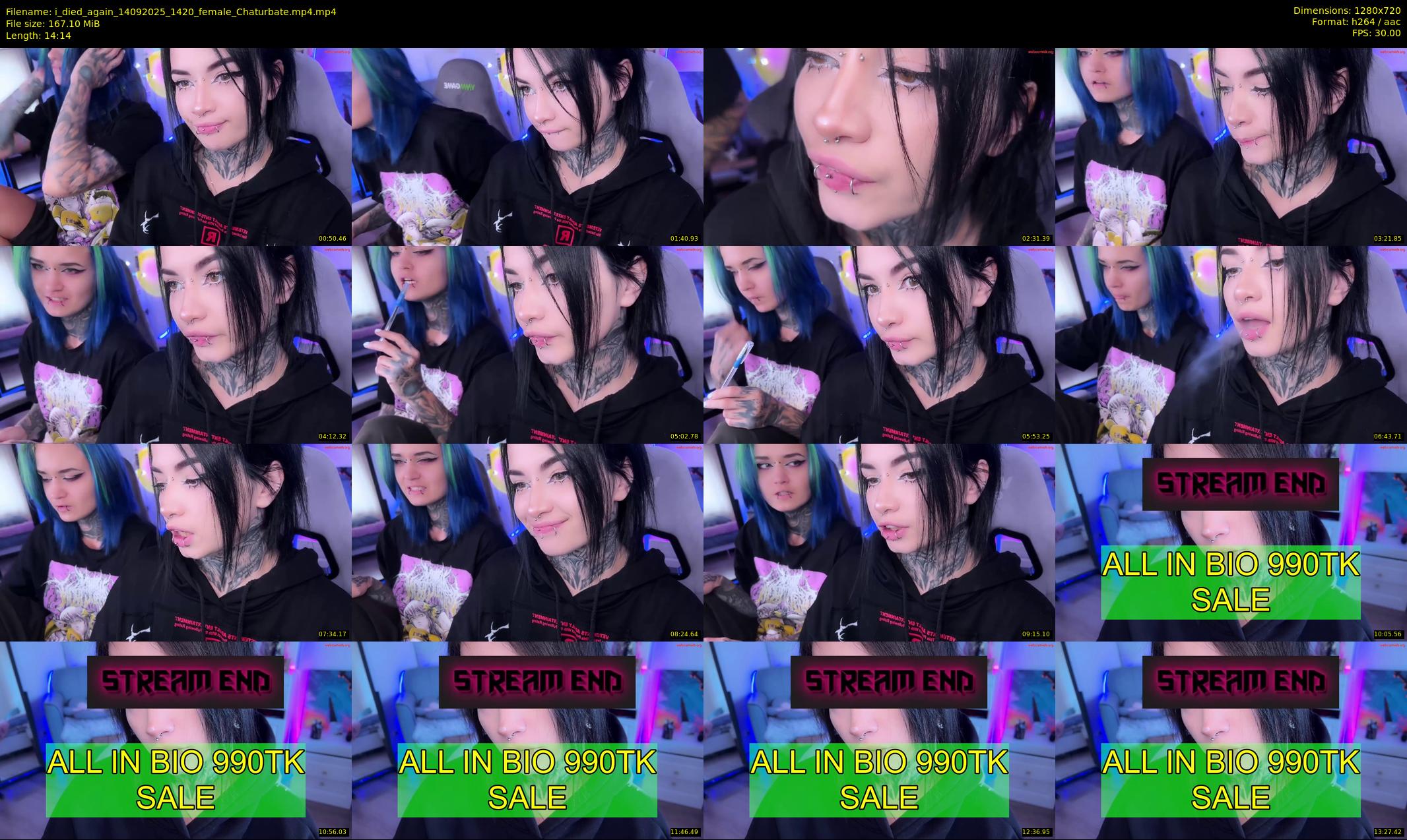 i_died_again — 15 minute Chaturbate female cam show recording, 720p, Sep 14, 2025