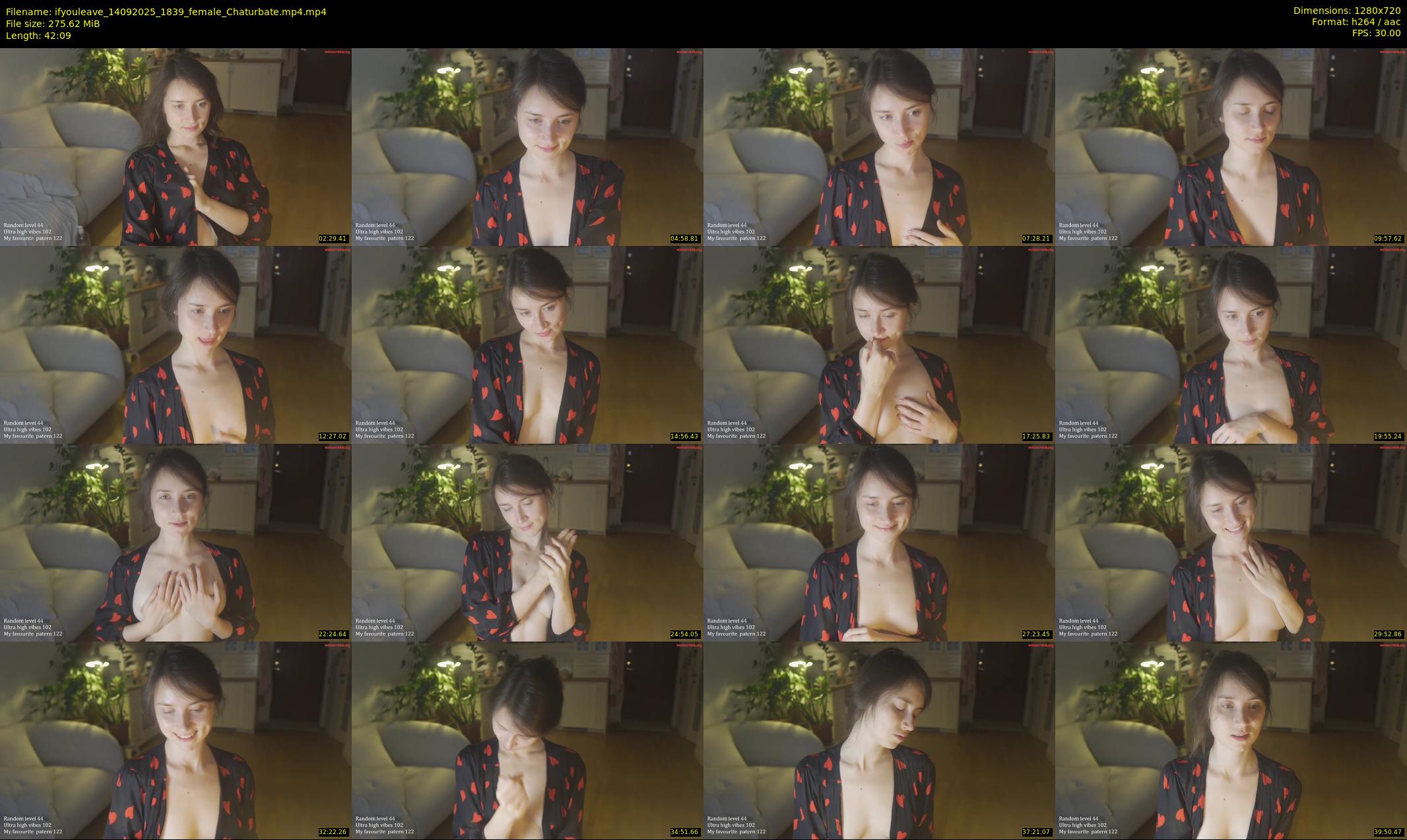 ifyouleave — 43 minute Chaturbate female cam show recording, 720p, Sep 14, 2025