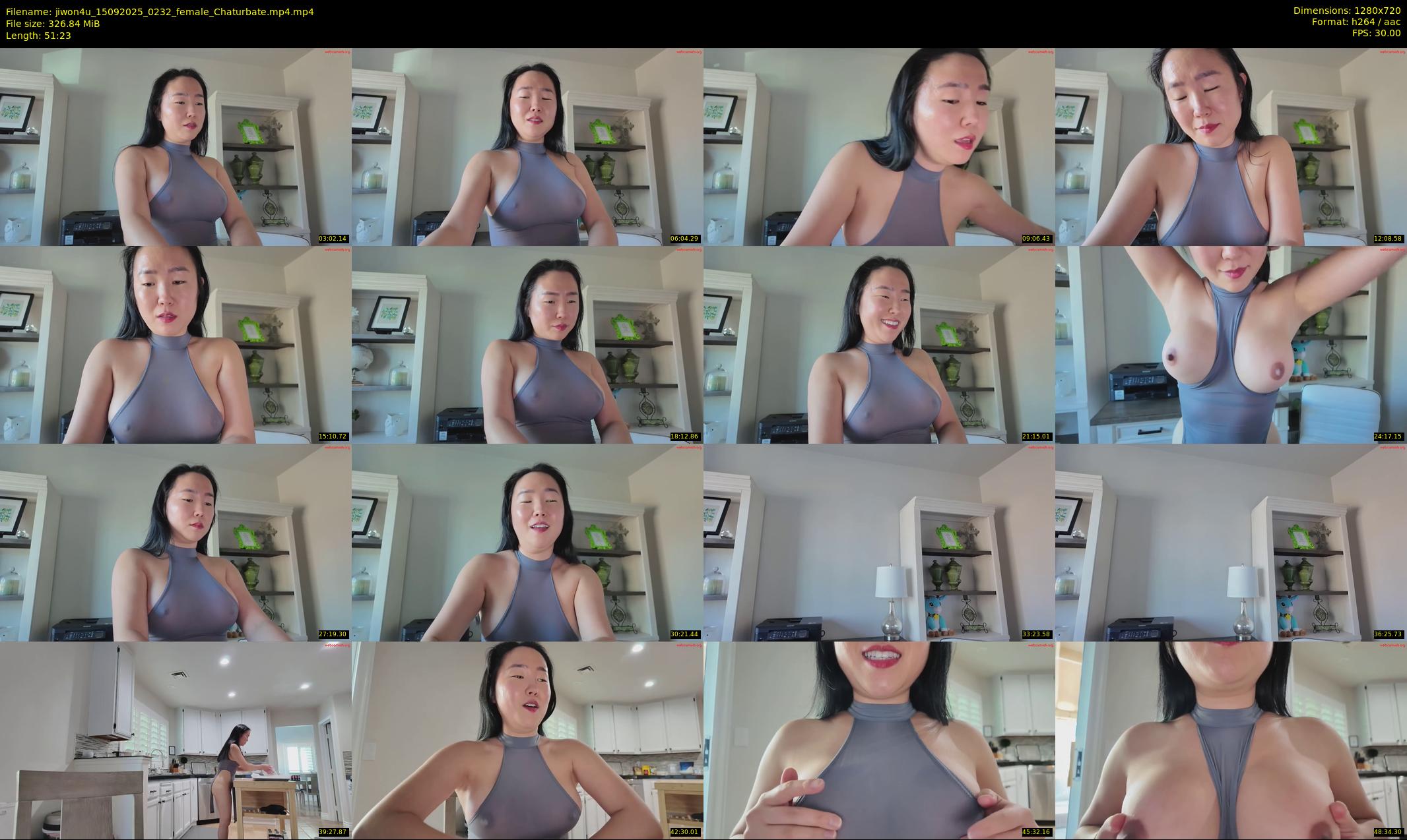 jiwon4u — 52 minute Chaturbate female cam show recording, 720p, Sep 15, 2025