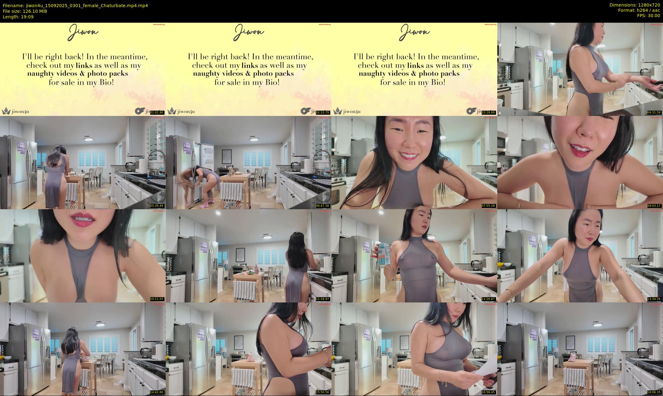 jiwon4u — 20 minute Chaturbate female cam show recording, 720p, Sep 15, 2025