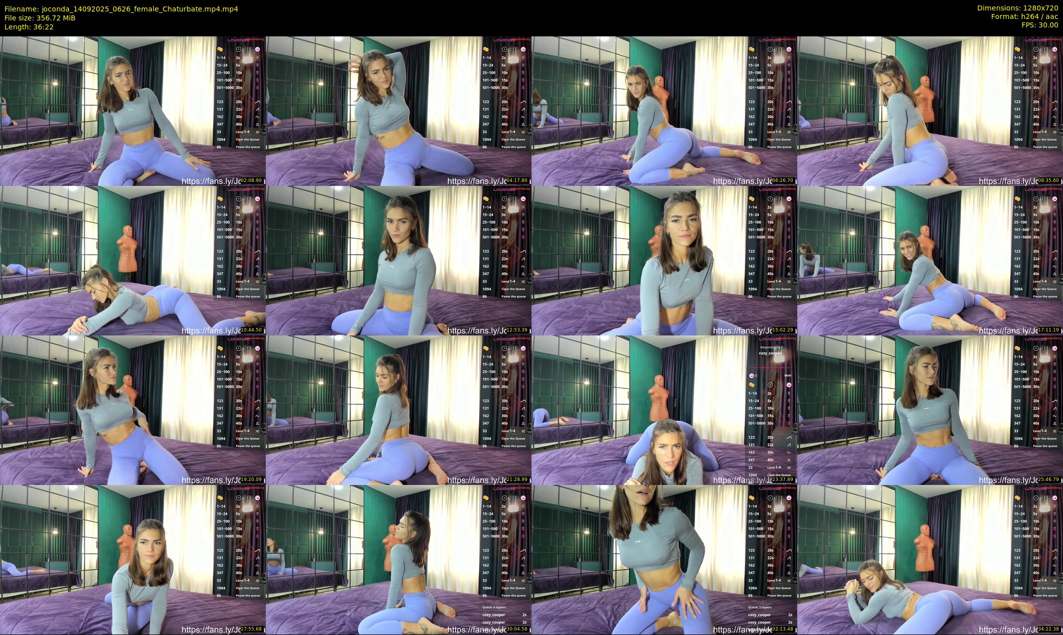 joconda — 37 minute Chaturbate female cam show recording, 720p, Sep 14, 2025