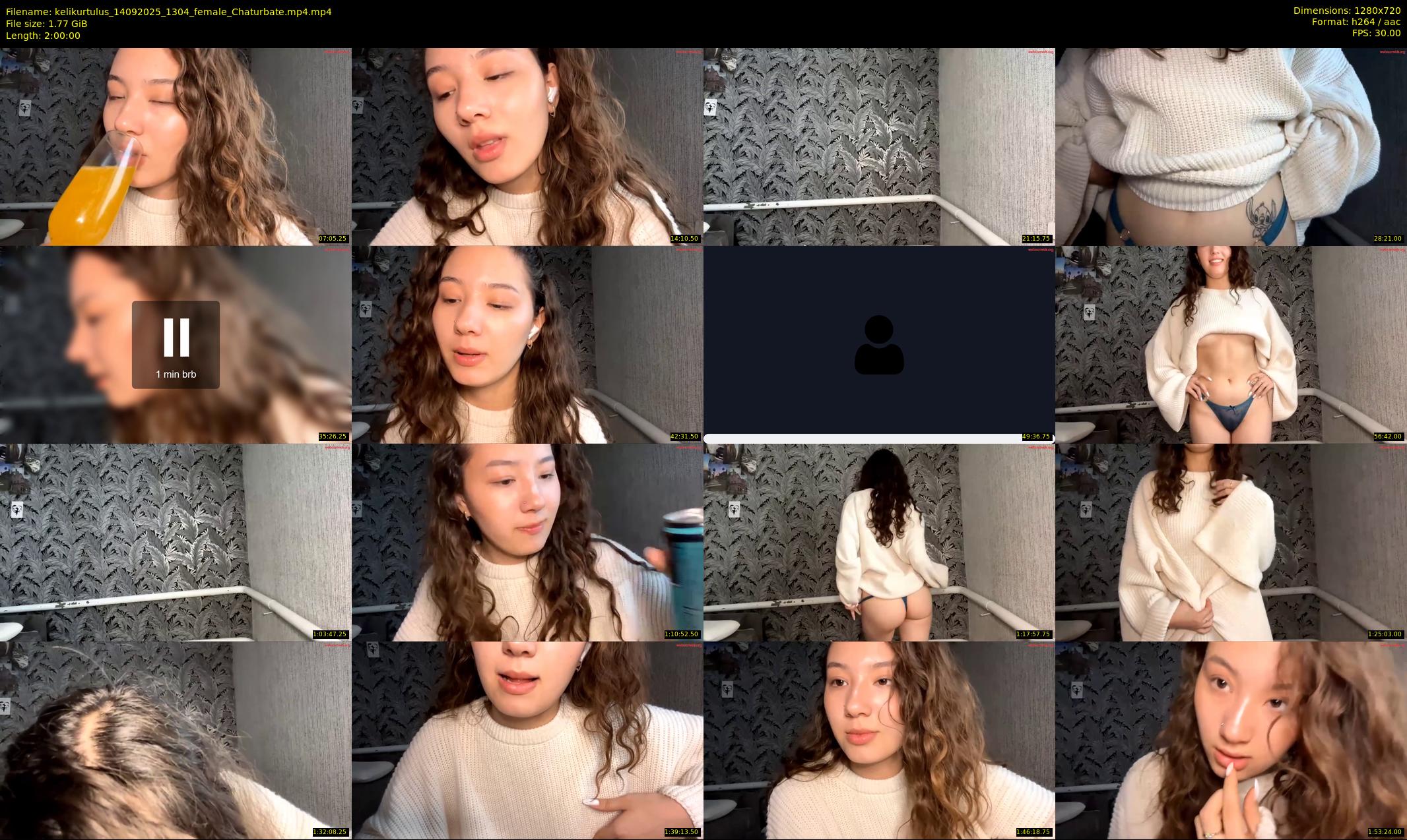 kelikurtulus — 120 minute Chaturbate female cam show recording, 720p, Sep 14, 2025