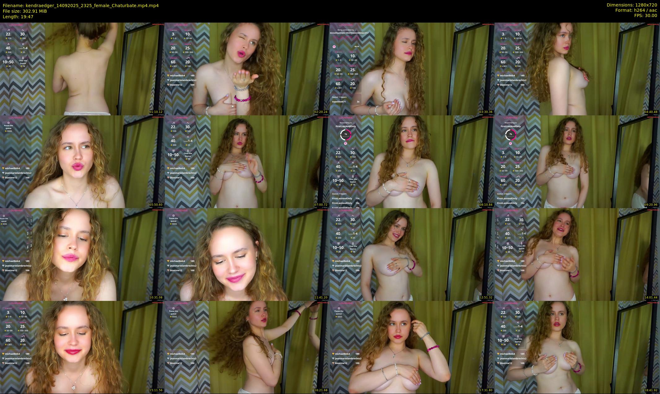 kendraedger — 20 minute Chaturbate female cam show recording, 720p, Sep 14, 2025